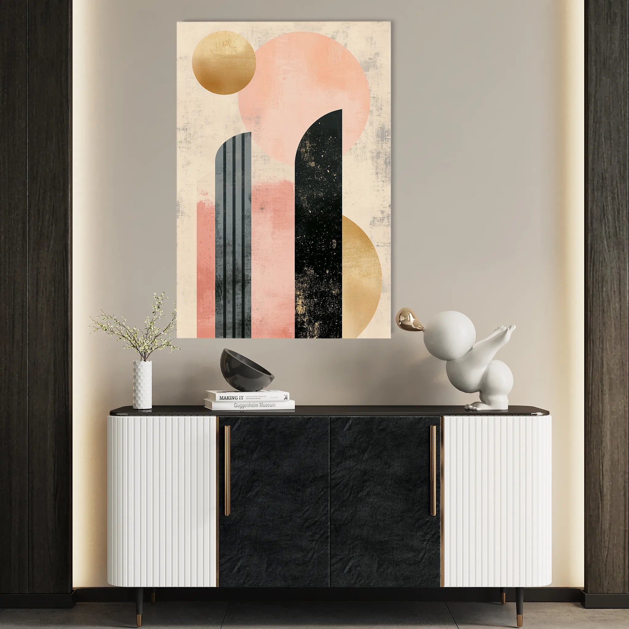Boho 232 Canvas Art 18" x 24" / 45 x 60 cm / Black