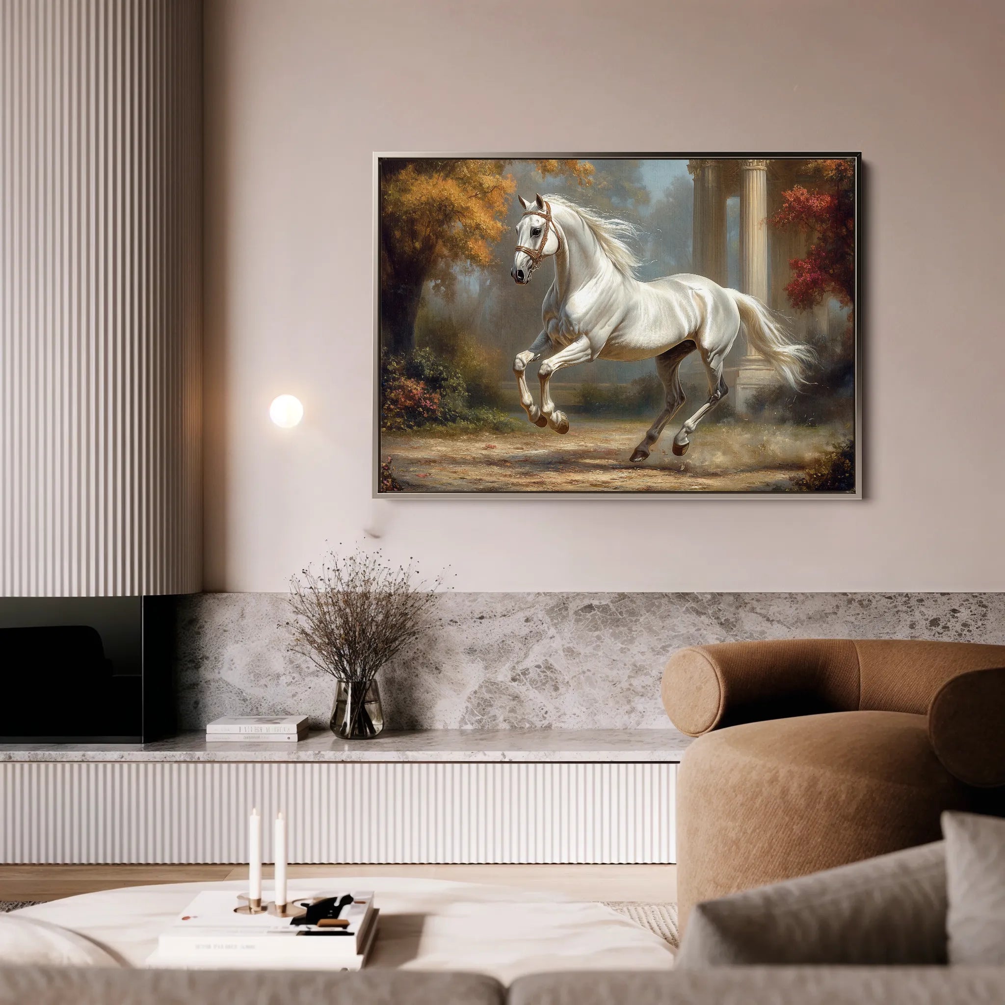 Horses 232 Canvas Art 18" x 24" / 45 x 60 cm / Black