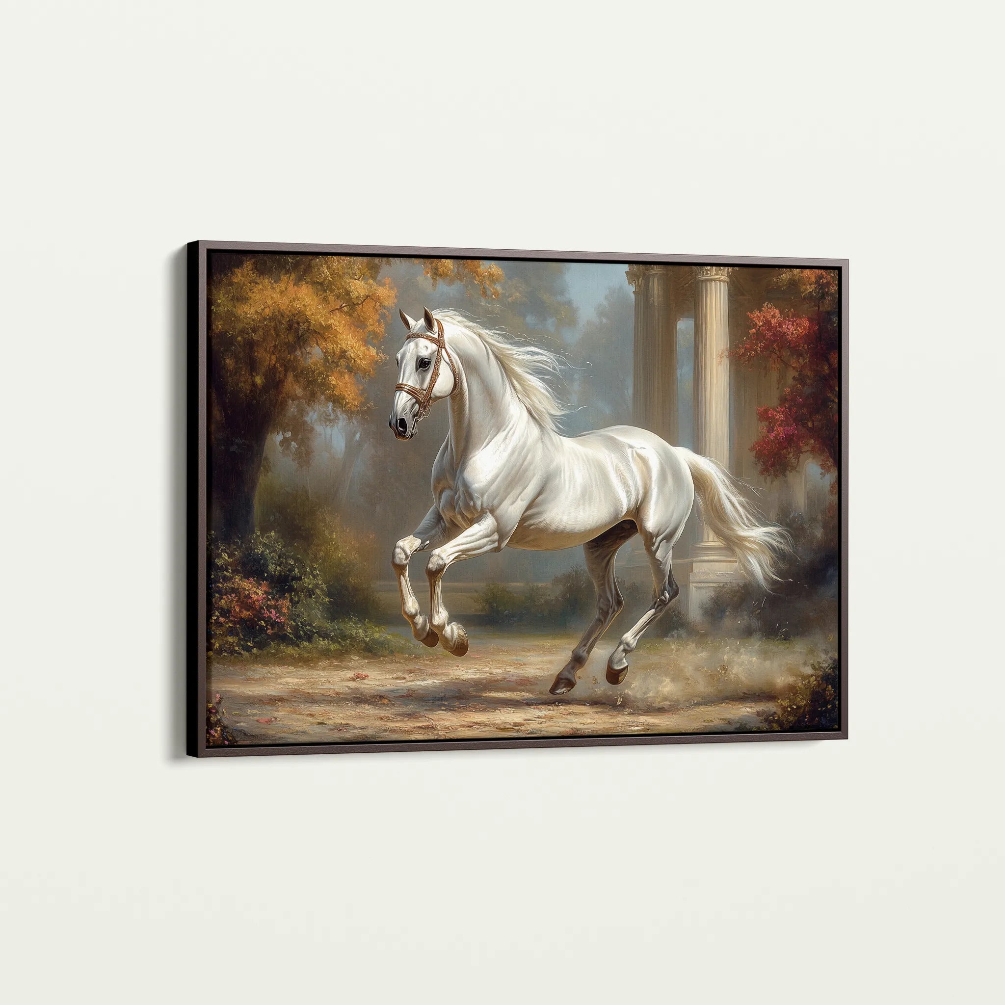 Horses 232 Canvas Art 18" x 24" / 45 x 60 cm / Black