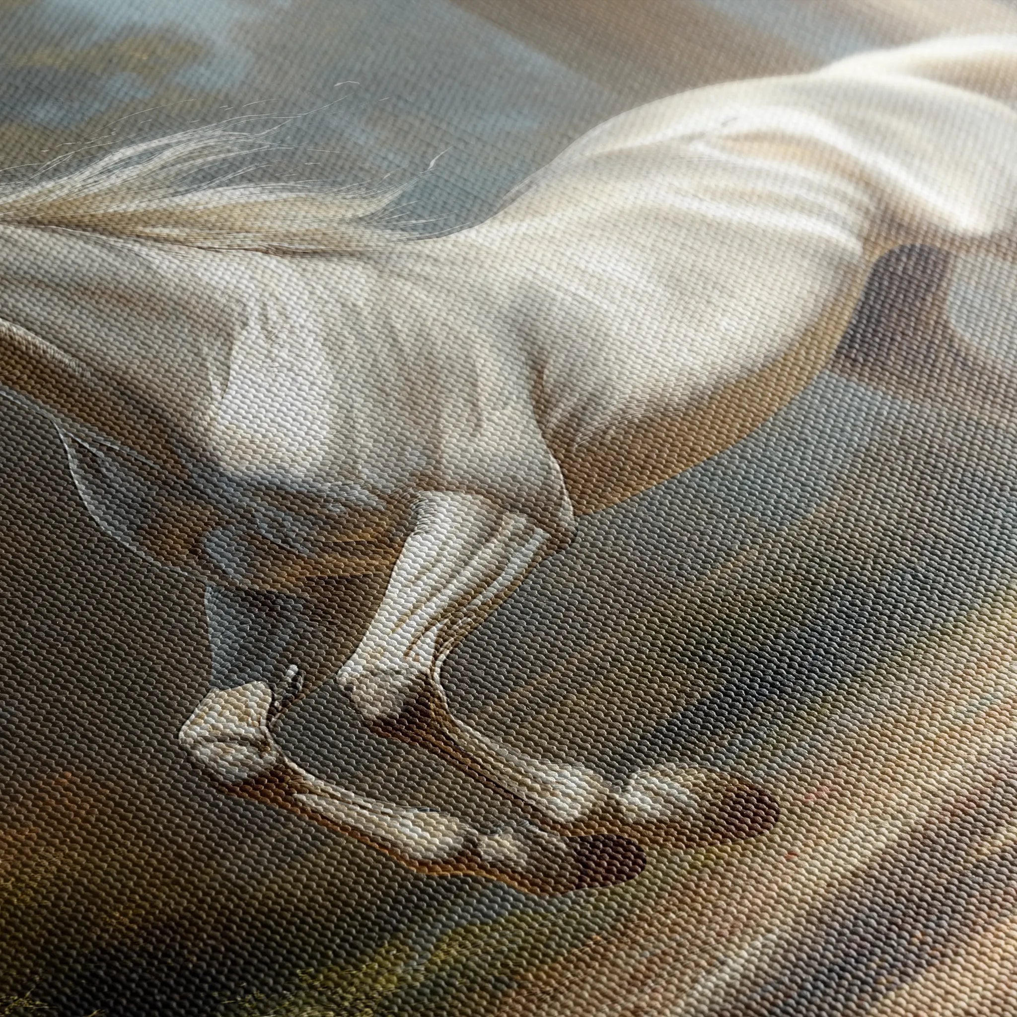 Horses 232 Canvas Art 18" x 24" / 45 x 60 cm / Black