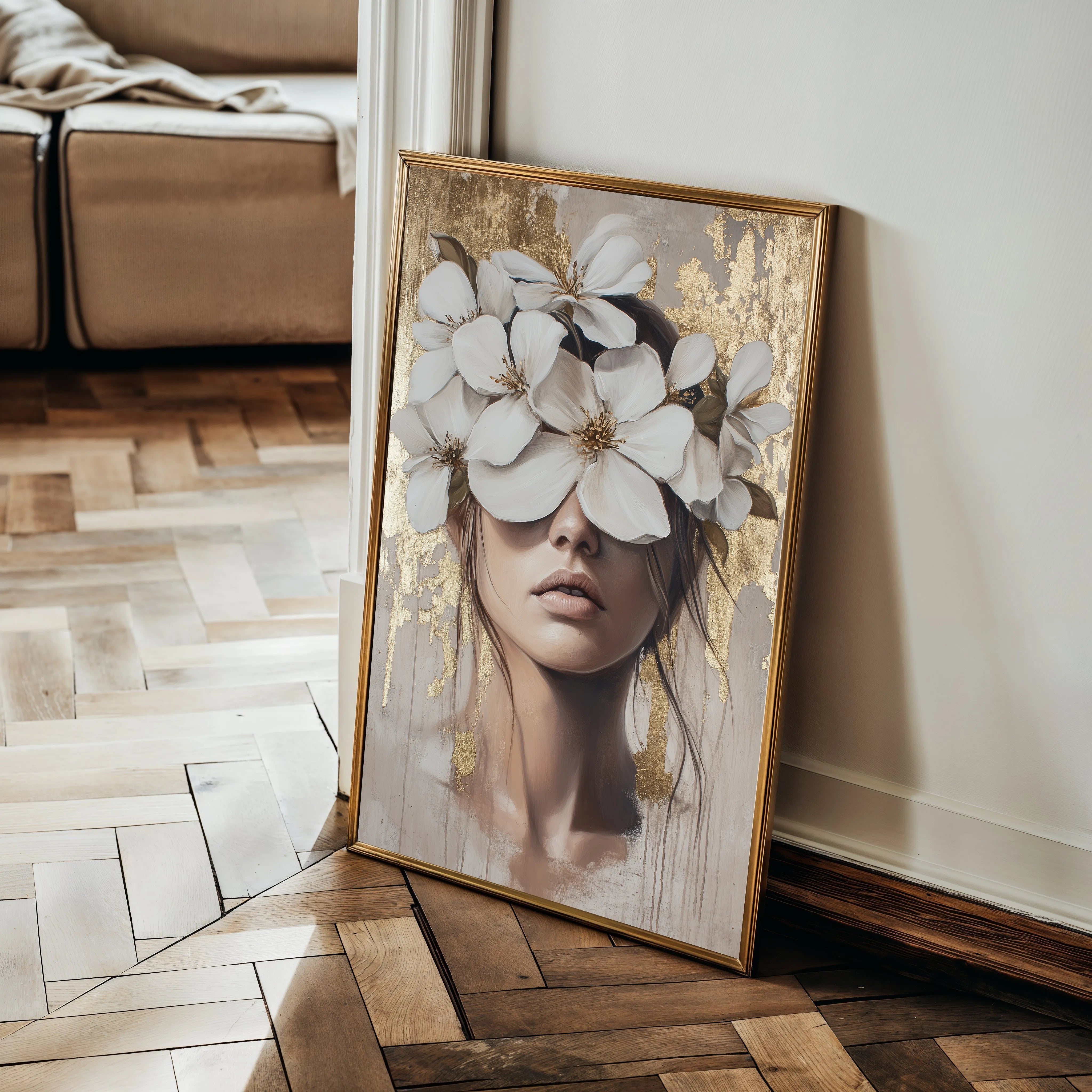 Portrait 232 Canvas Art 18" x 24" / 45 x 60 cm / Black