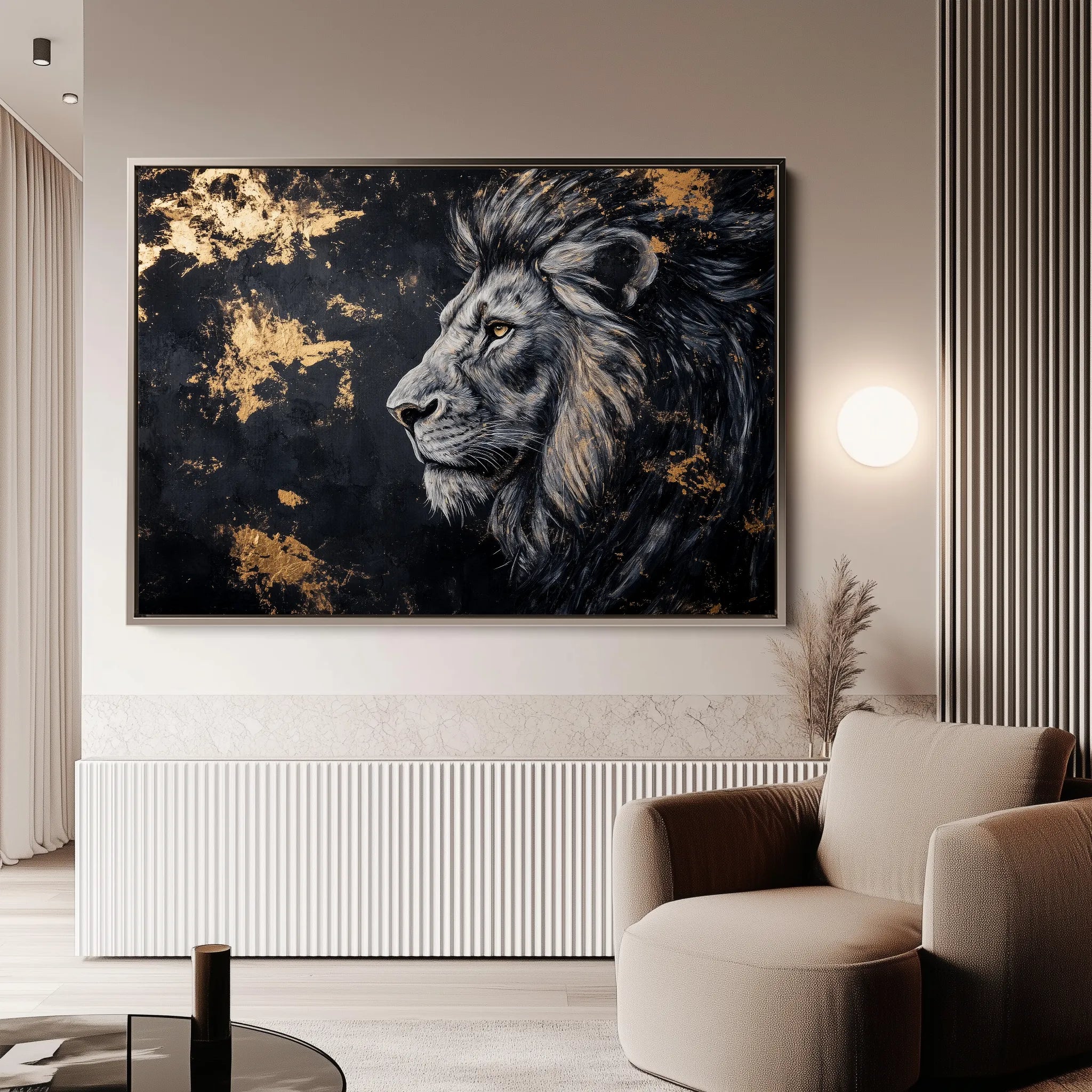 Animals 233 Canvas Art 18" x 24" / 45 x 60 cm / Black