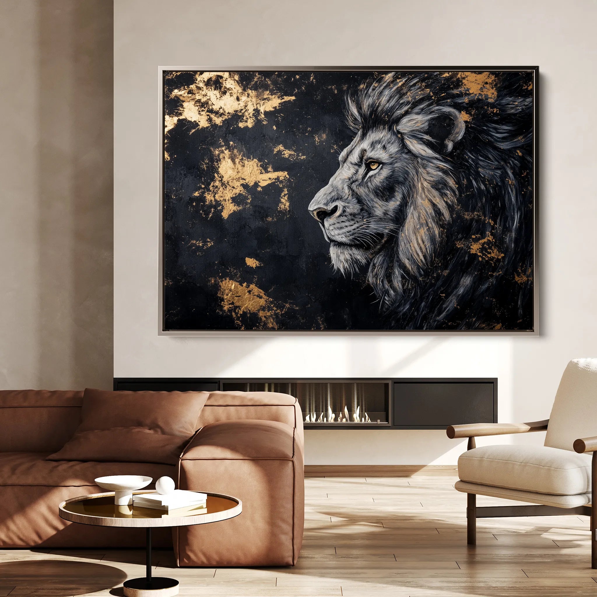 Animals 233 Canvas Art 18" x 24" / 45 x 60 cm / Black