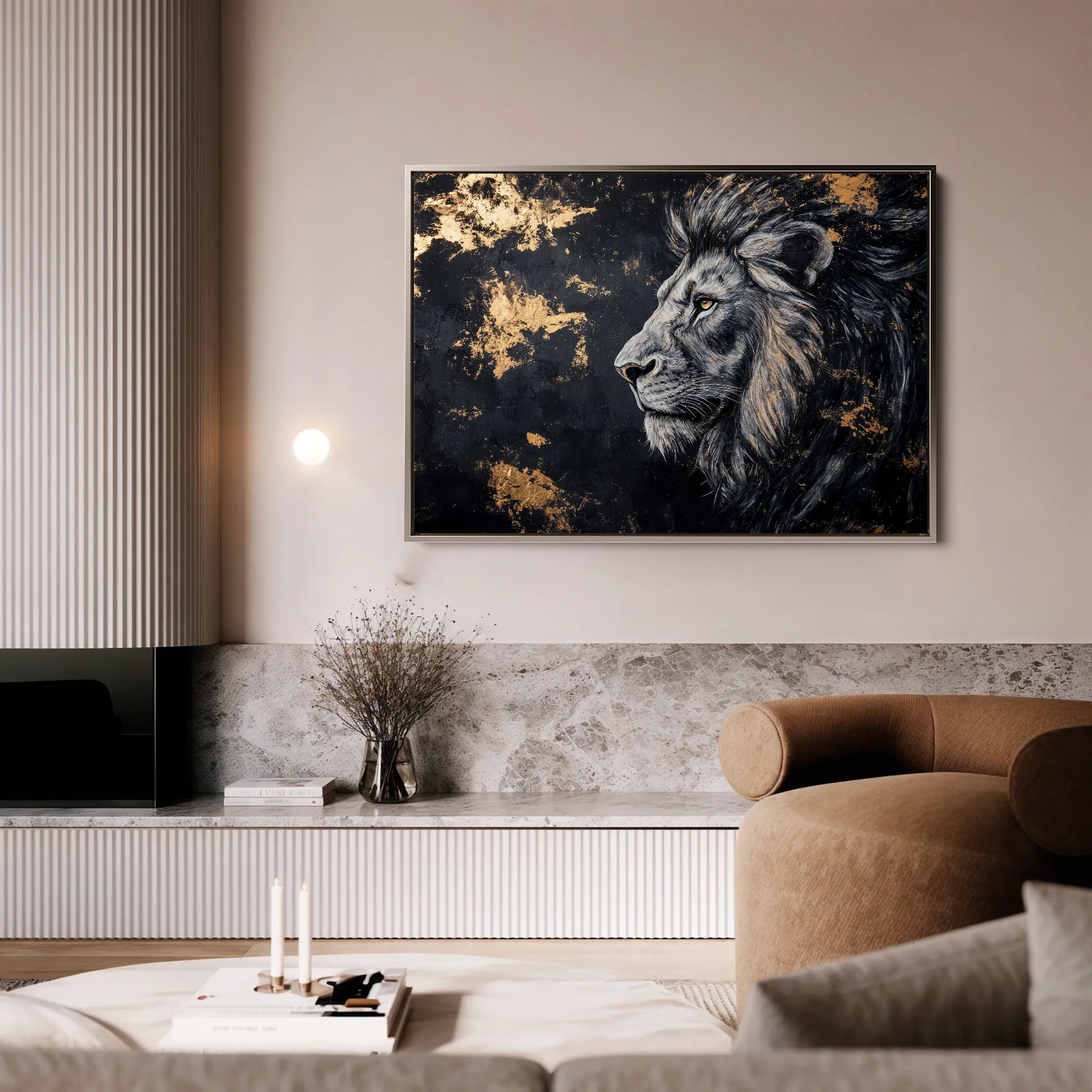 Animals 233 Canvas Art 18" x 24" / 45 x 60 cm / Black