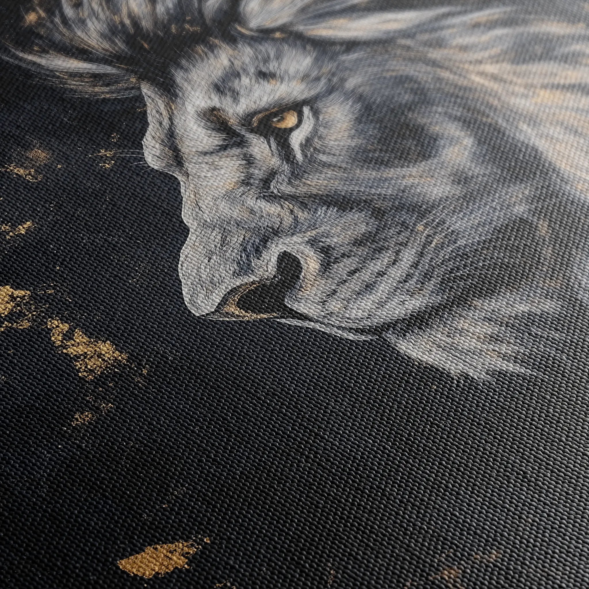 Animals 233 Canvas Art 18" x 24" / 45 x 60 cm / Black