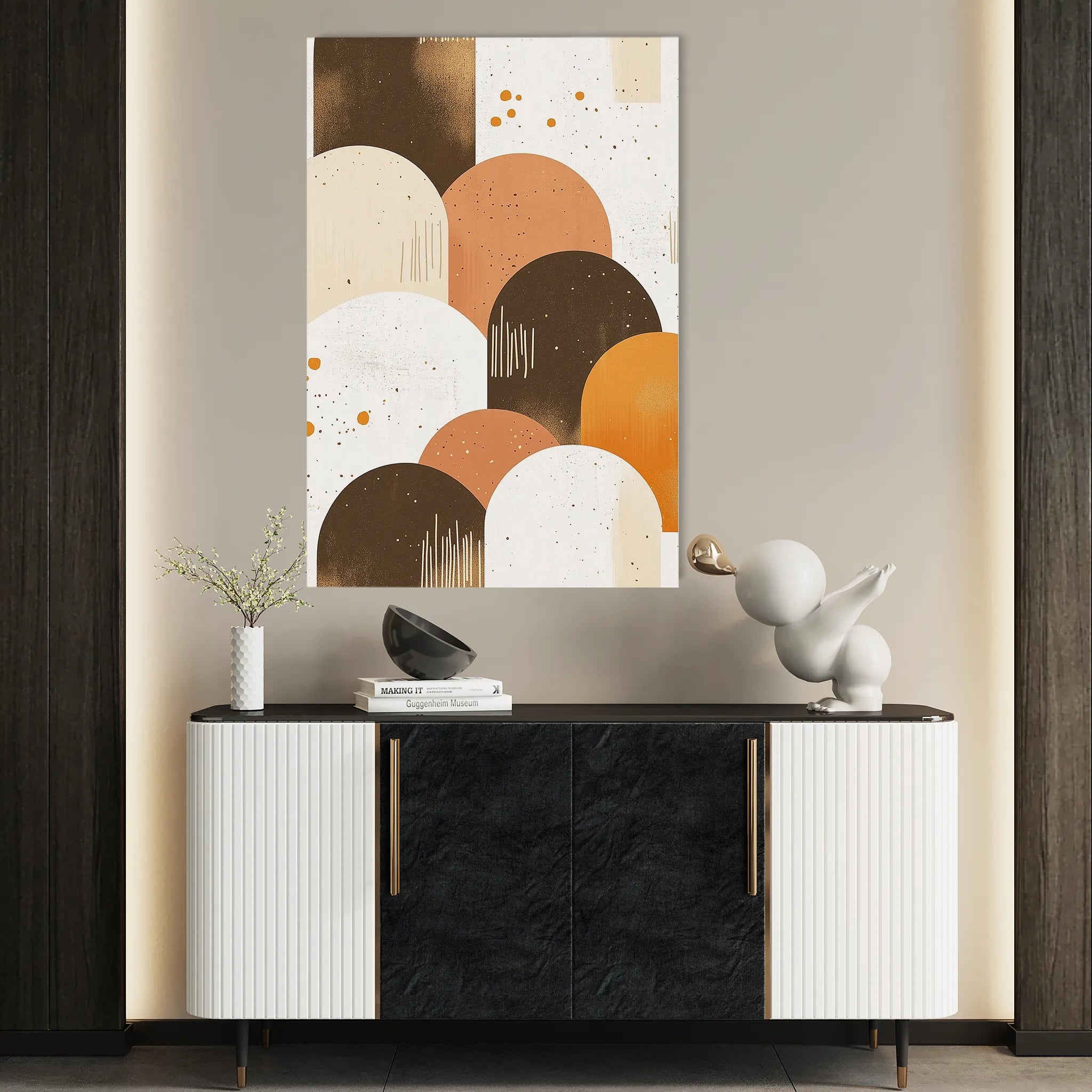 Boho 233 Canvas Art 18" x 24" / 45 x 60 cm / Black