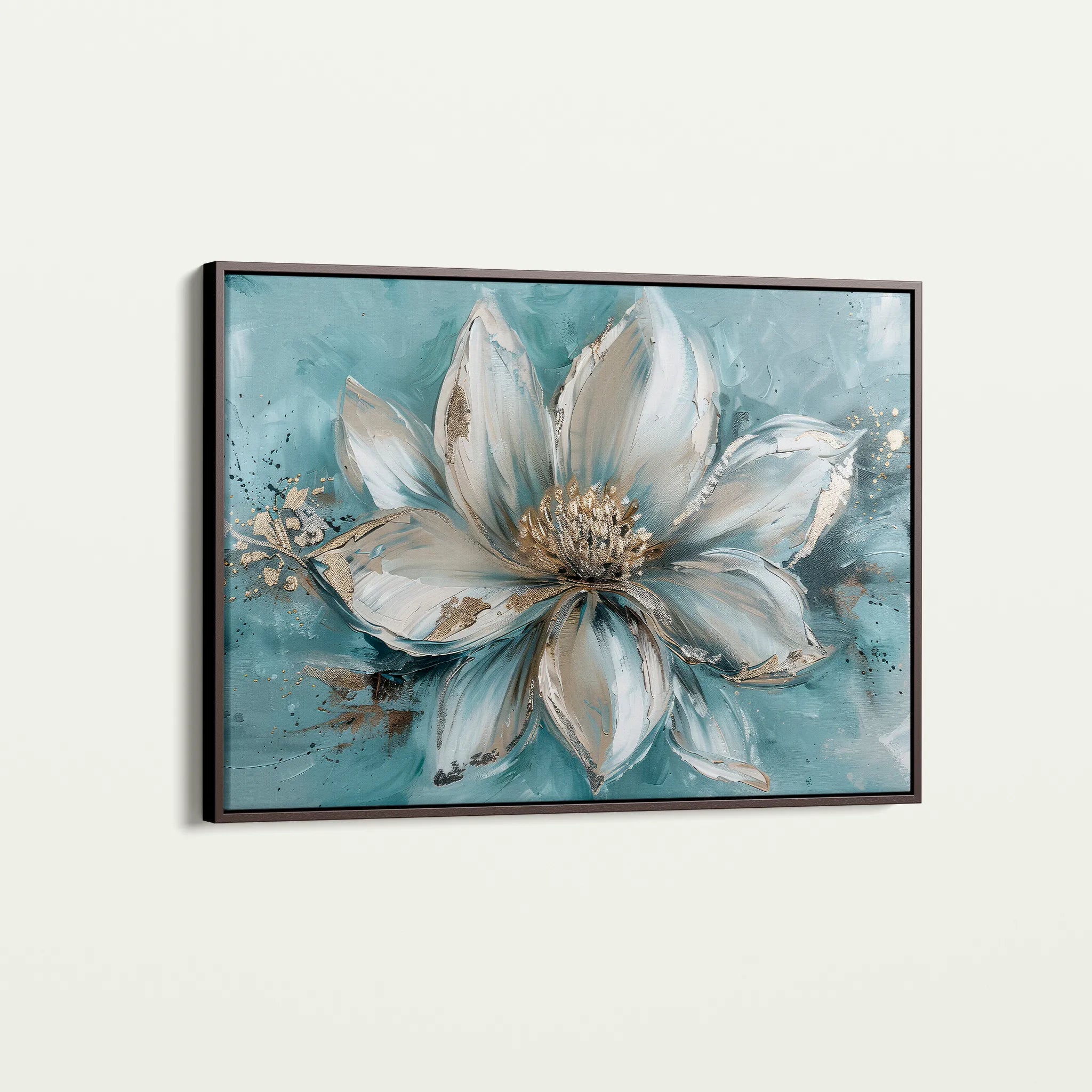 Floral 233 Canvas Art 18" x 24" / 45 x 60 cm / Black