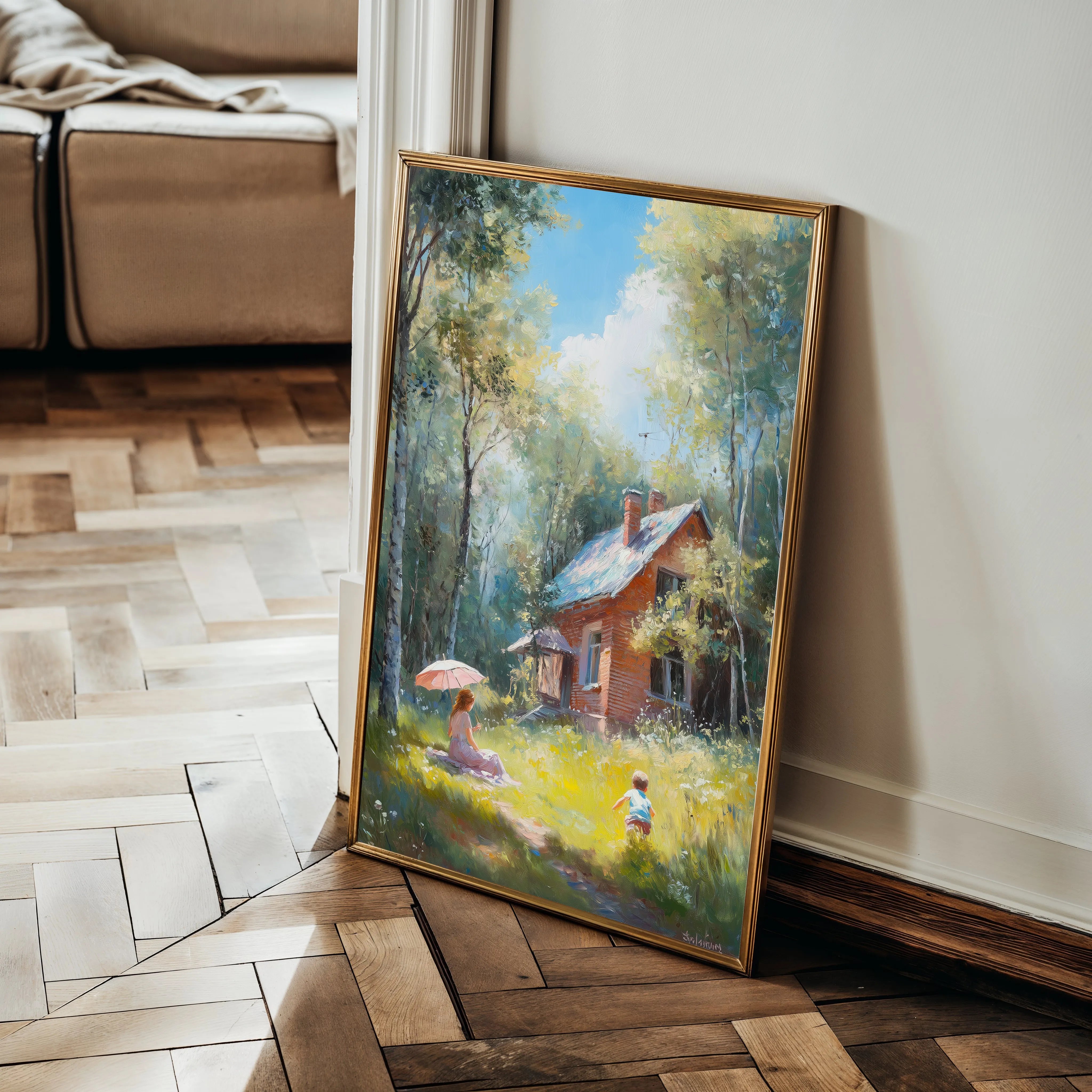 Landscape 233 Canvas Art 18" x 24" / 45 x 60 cm / Black