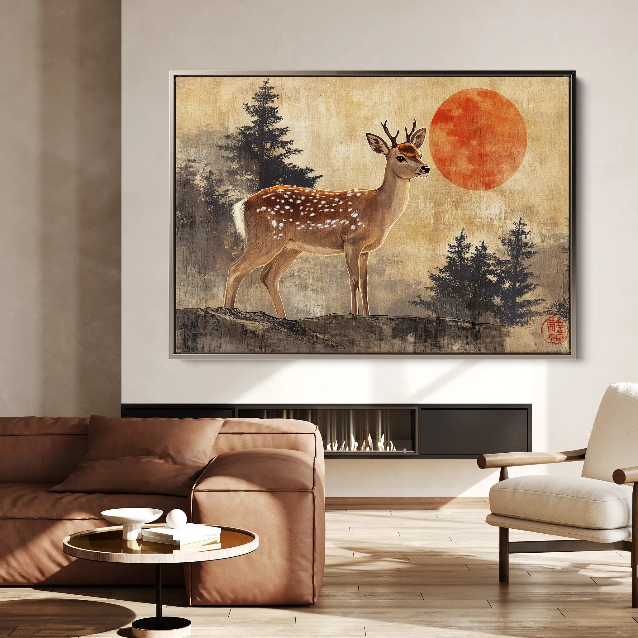 Animals 234 Canvas Art 18" x 24" / 45 x 60 cm / Black