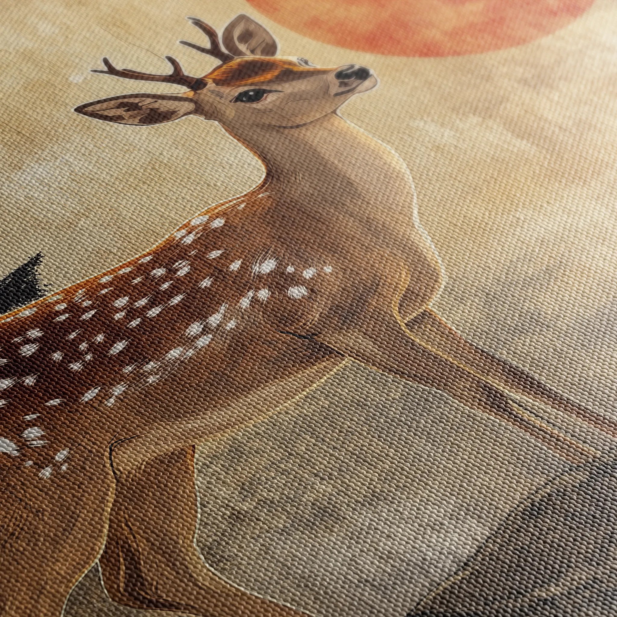 Animals 234 Canvas Art 18" x 24" / 45 x 60 cm / Black