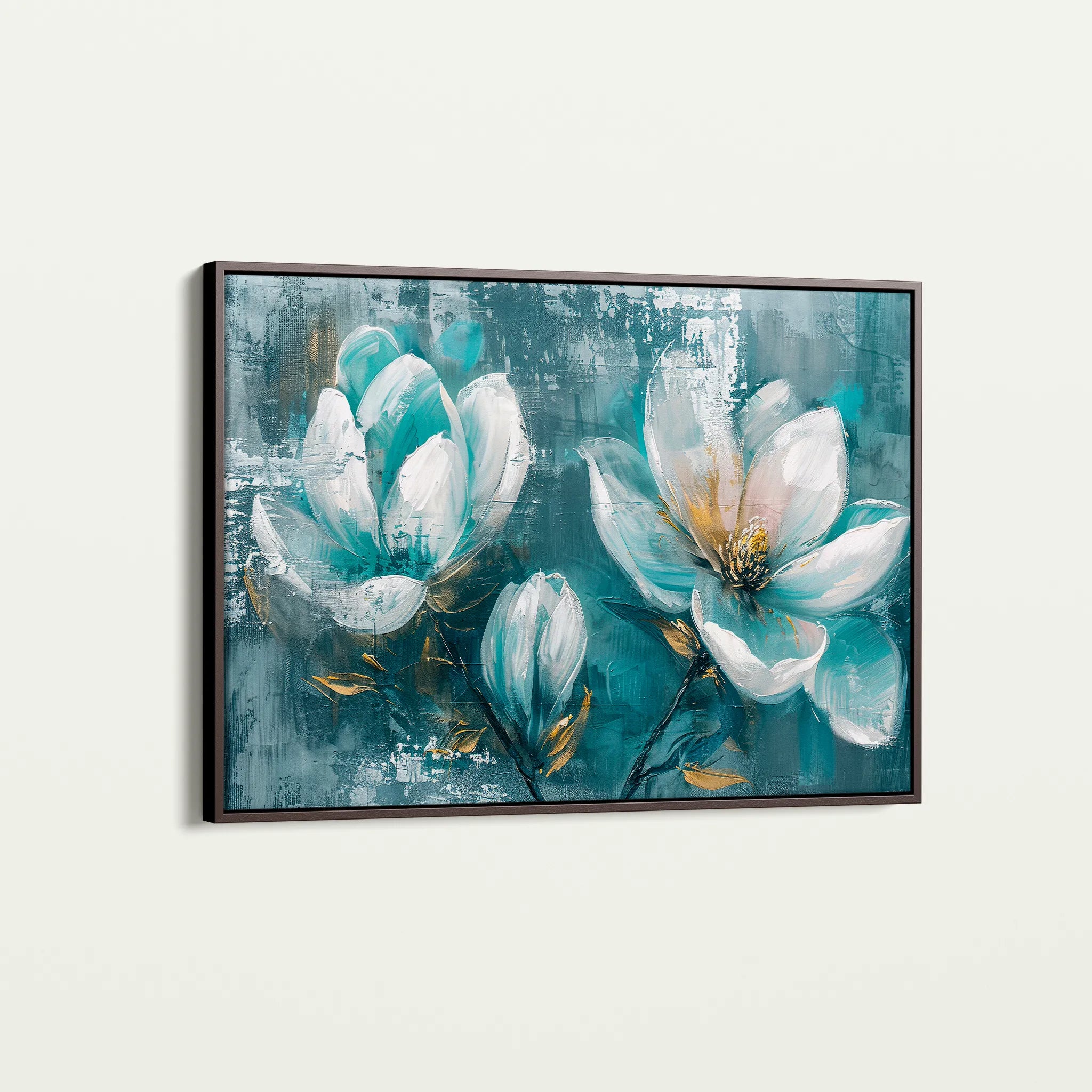 Floral 234 Canvas Art 18" x 24" / 45 x 60 cm / Black
