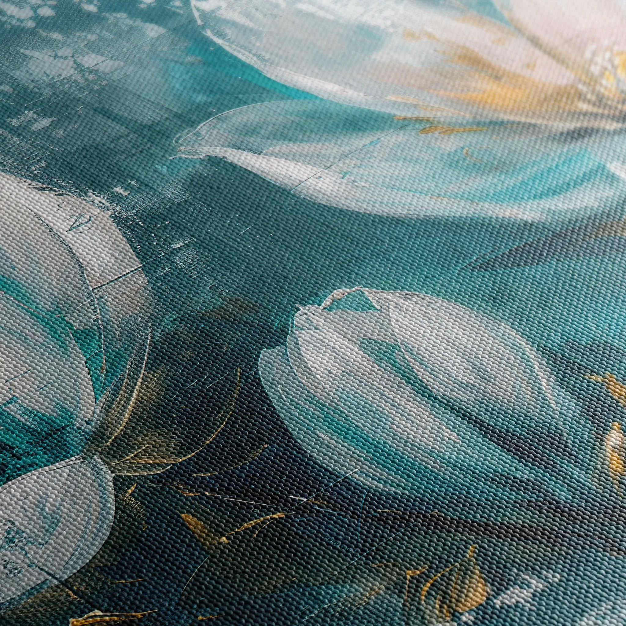 Floral 234 Canvas Art 18" x 24" / 45 x 60 cm / Black