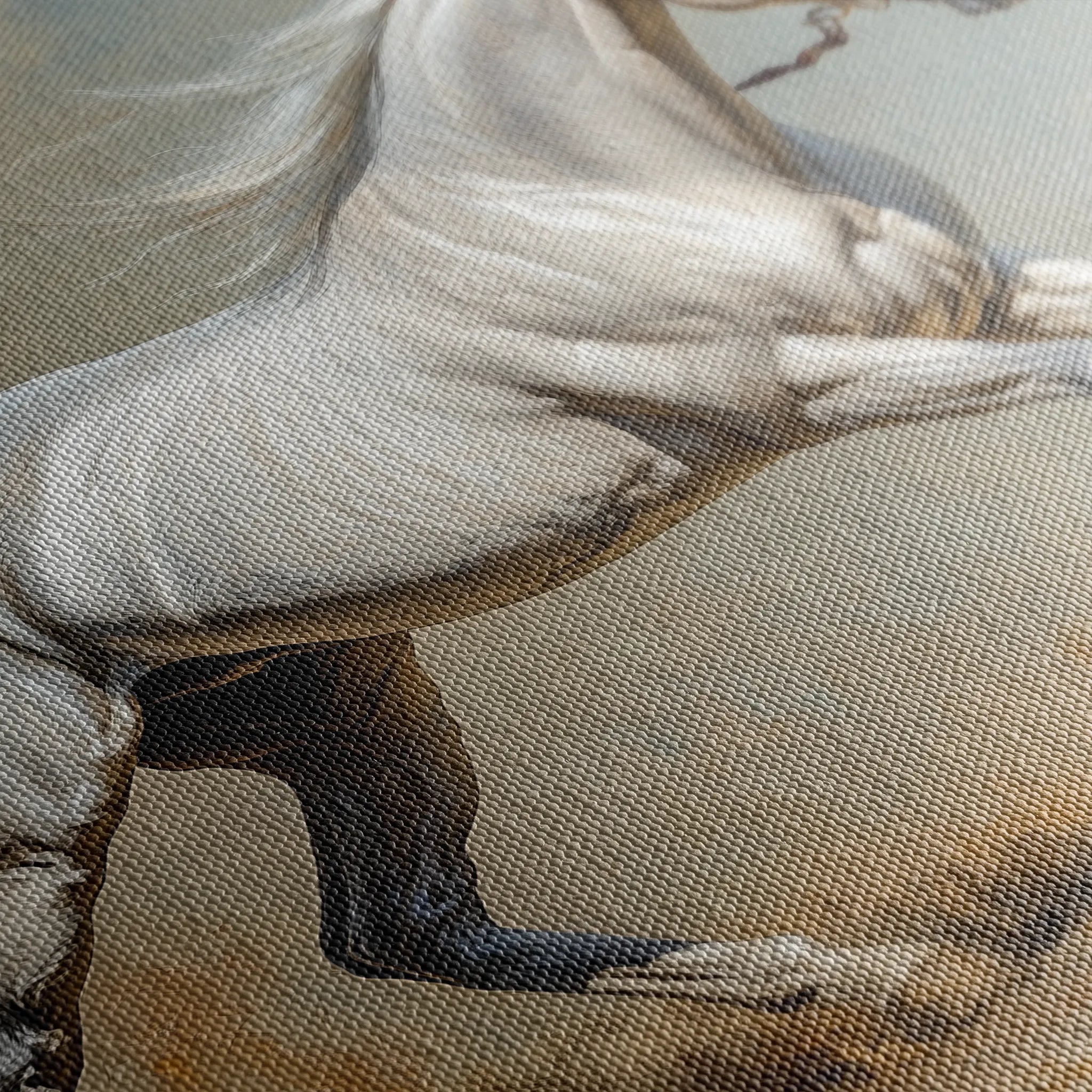 Horses 234 Canvas Art 18" x 24" / 45 x 60 cm / Black