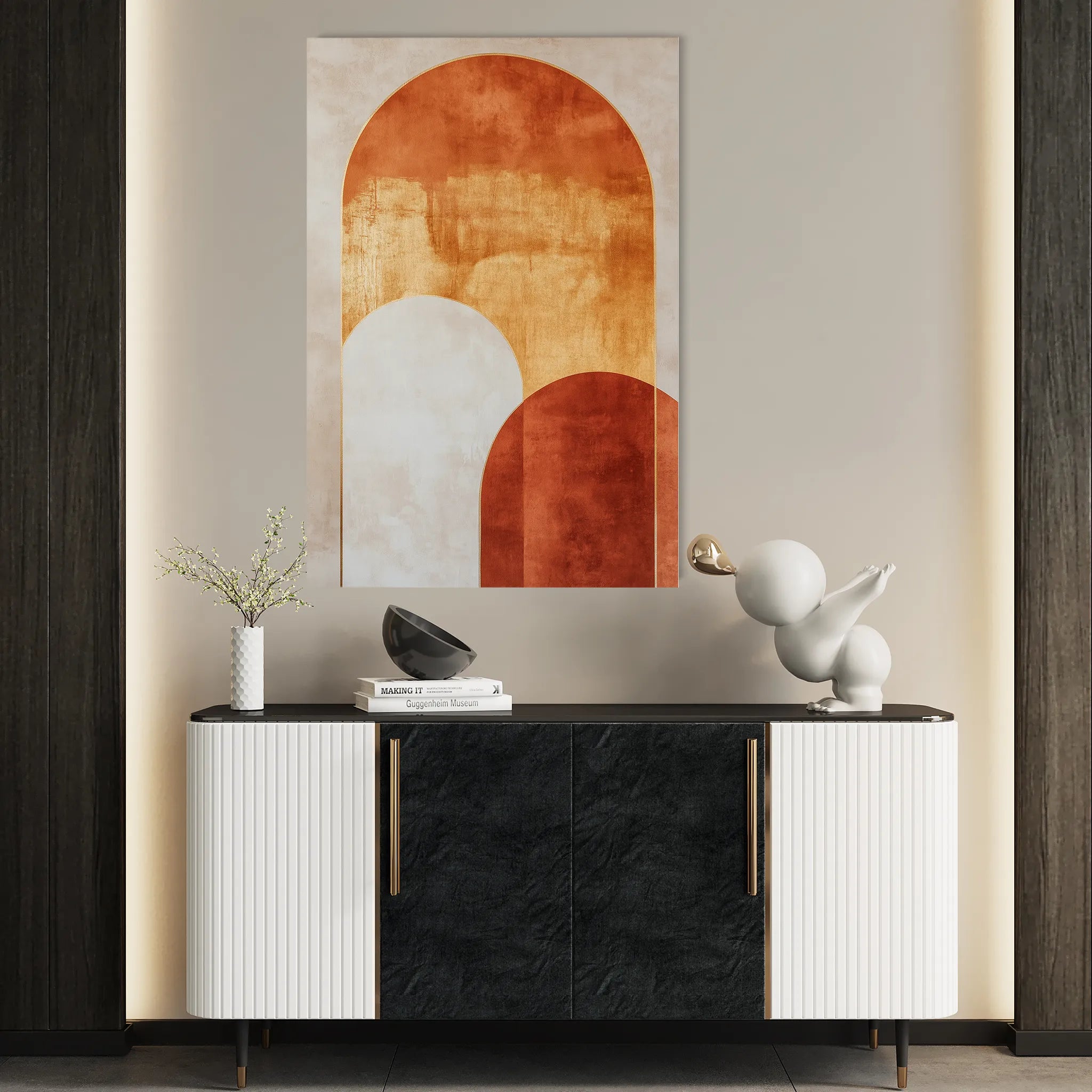 Boho 235 Canvas Art 18" x 24" / 45 x 60 cm / Black