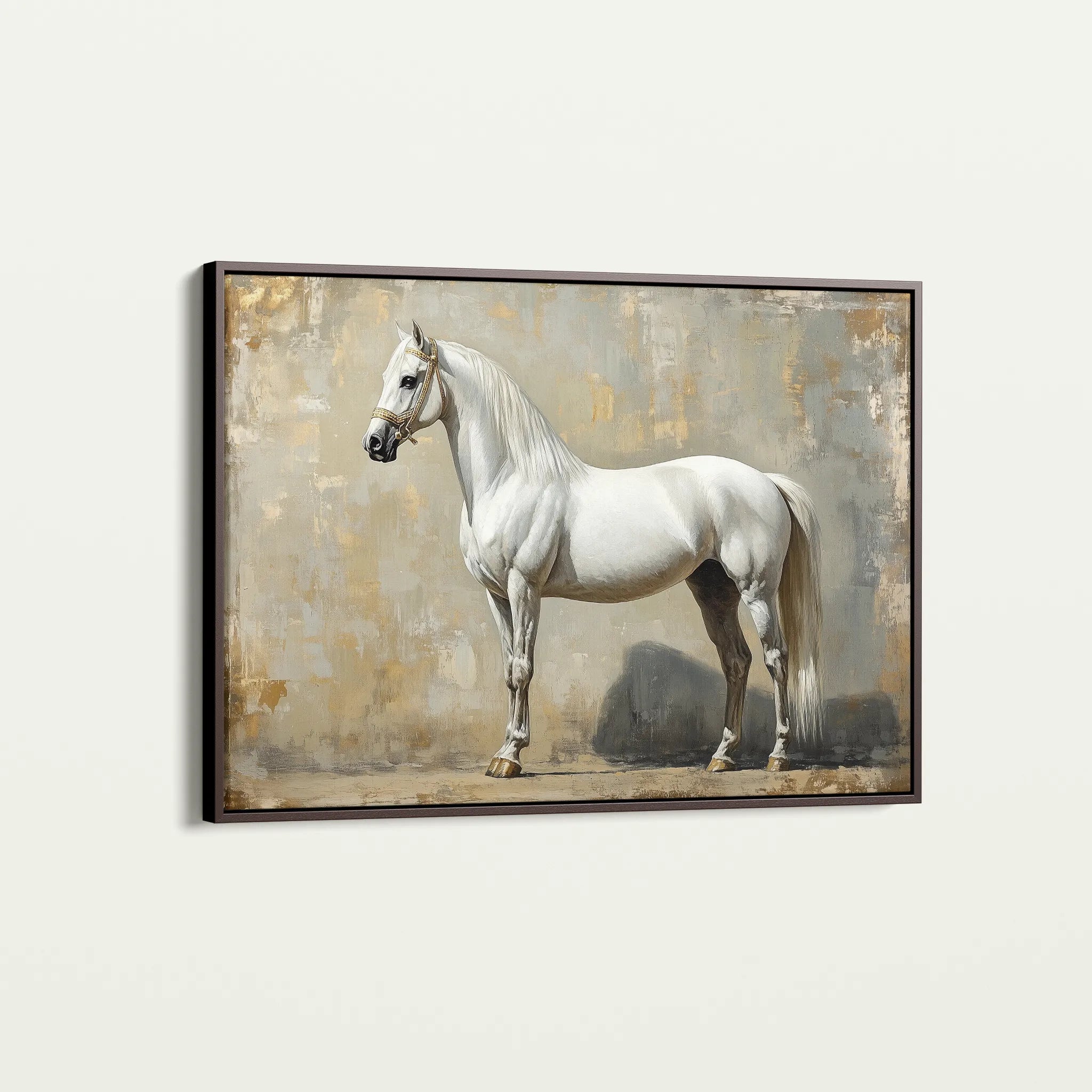 Horses 235 Canvas Art 18" x 24" / 45 x 60 cm / Black
