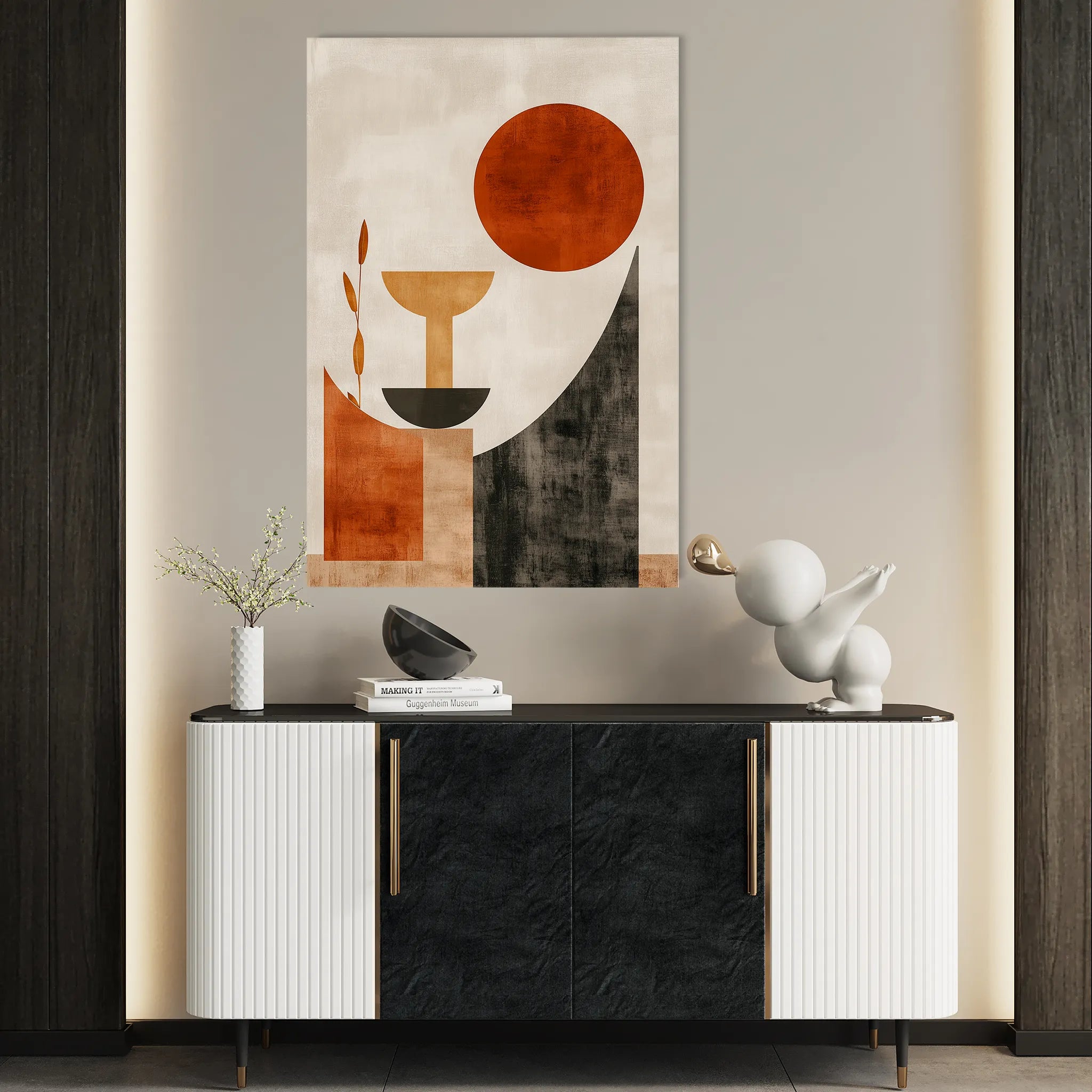 Boho 236 Canvas Art 18" x 24" / 45 x 60 cm / Black