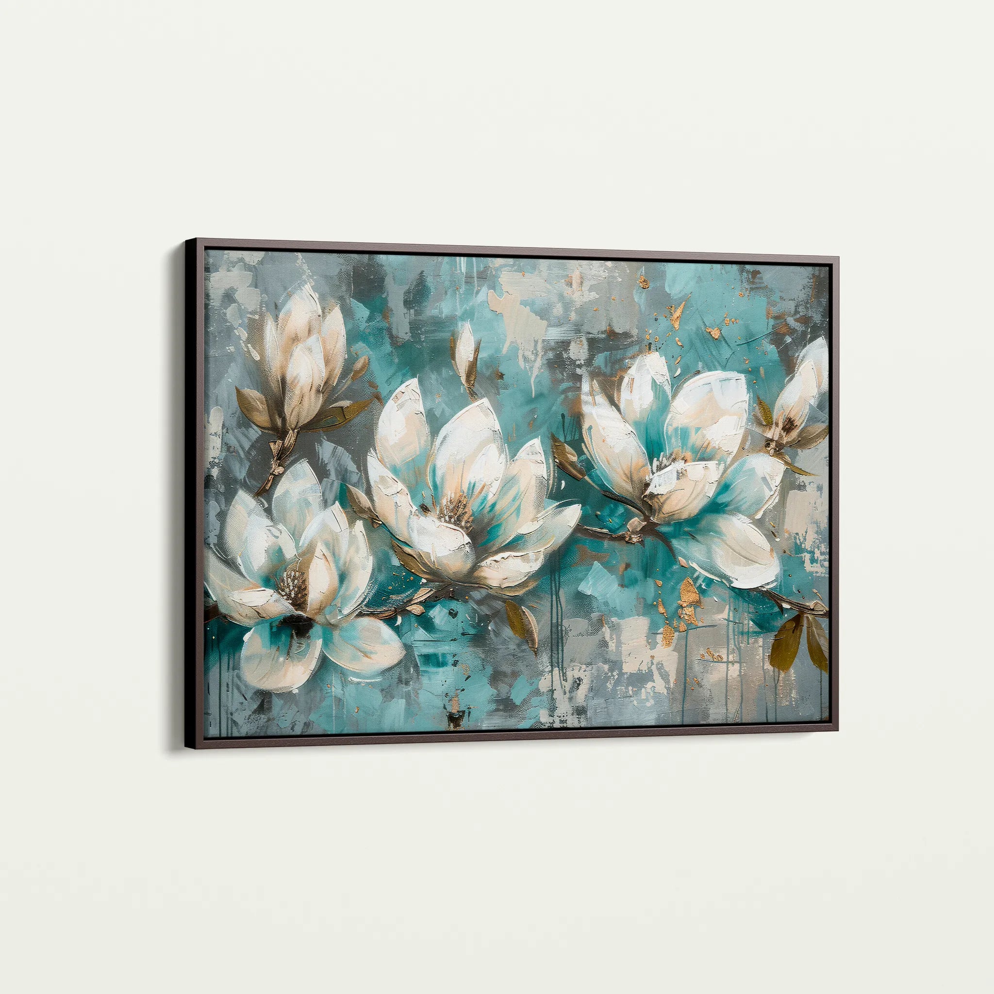 Floral 236 Canvas Art 18" x 24" / 45 x 60 cm / Black