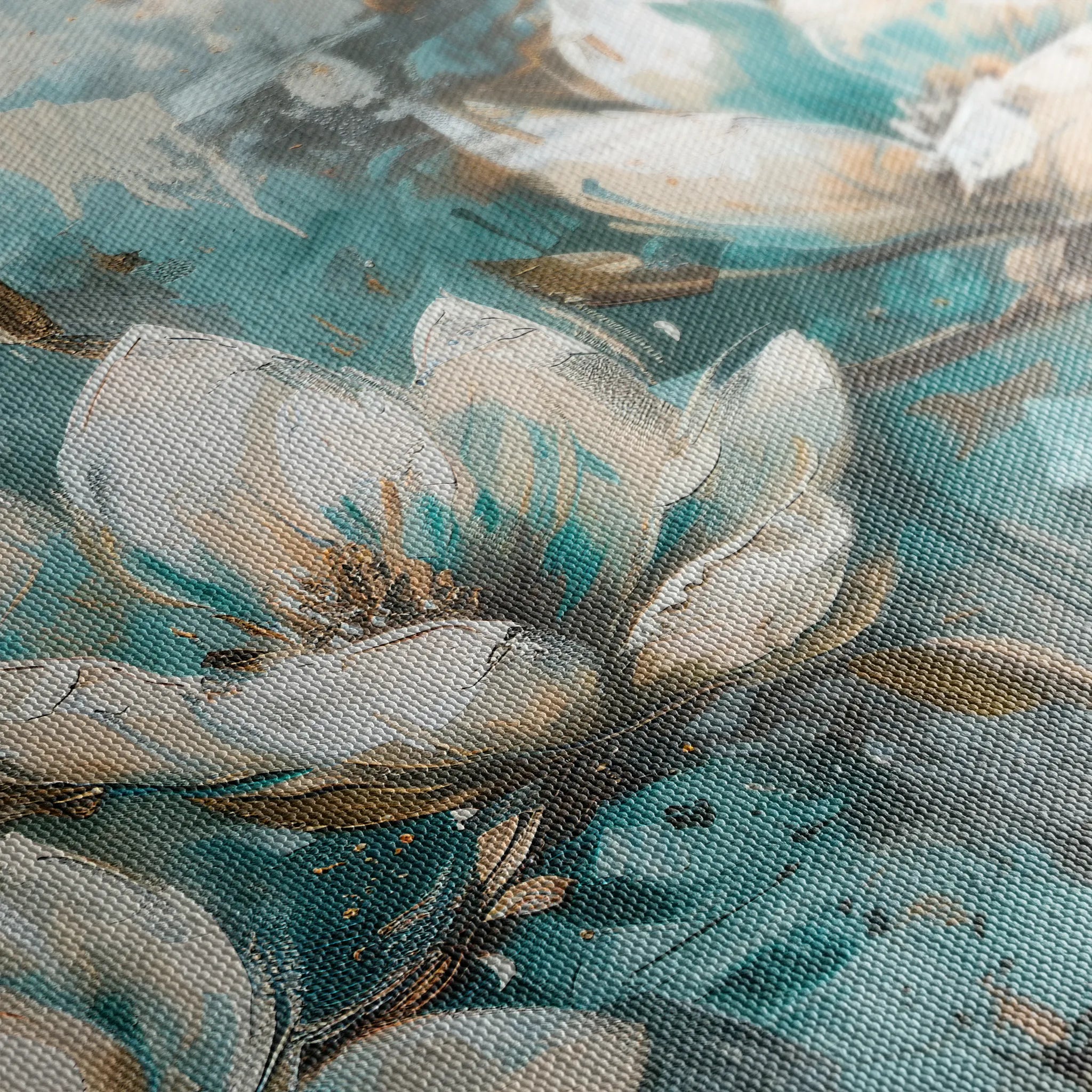 Floral 236 Canvas Art 18" x 24" / 45 x 60 cm / Black