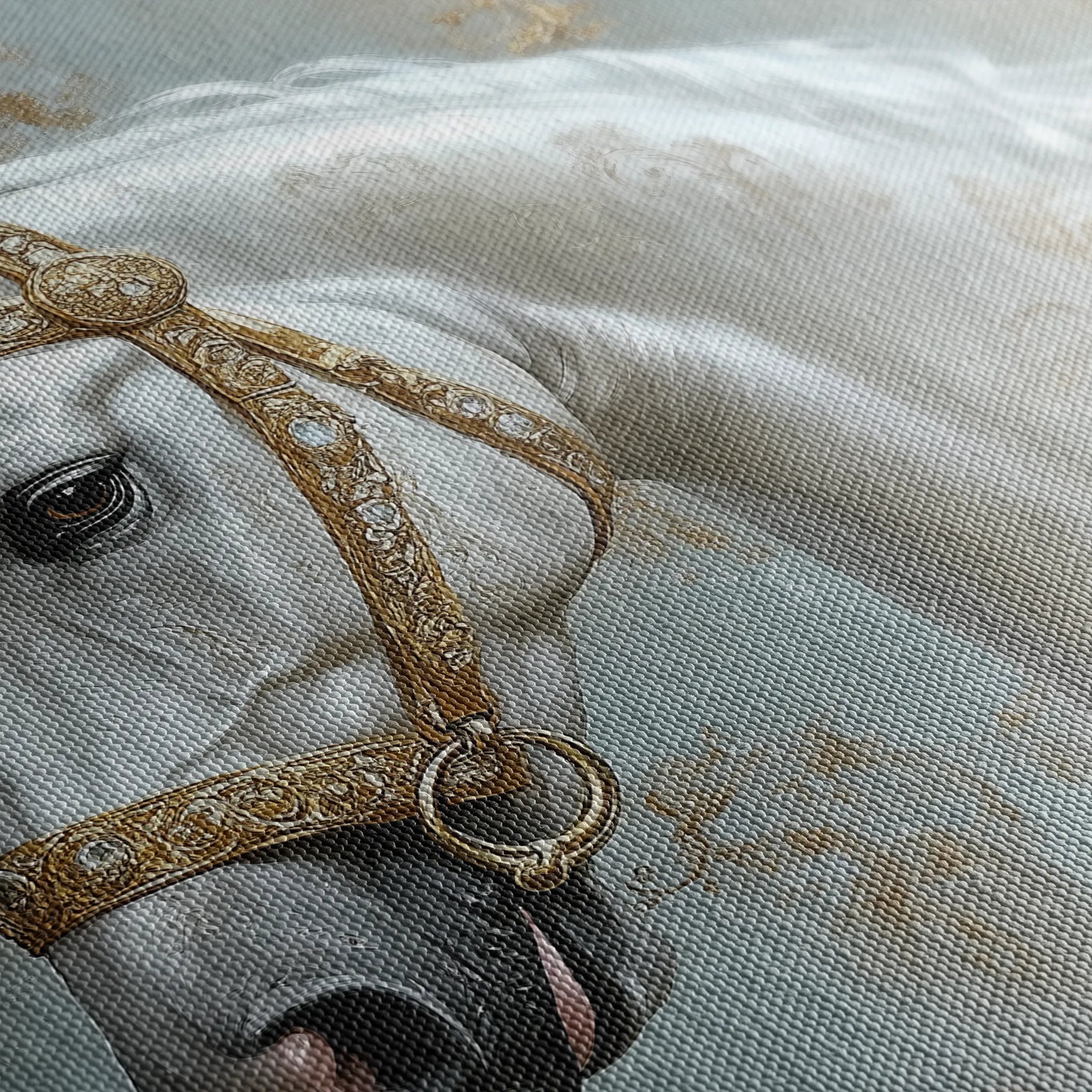Horses 236 Canvas Art 18" x 24" / 45 x 60 cm / Black