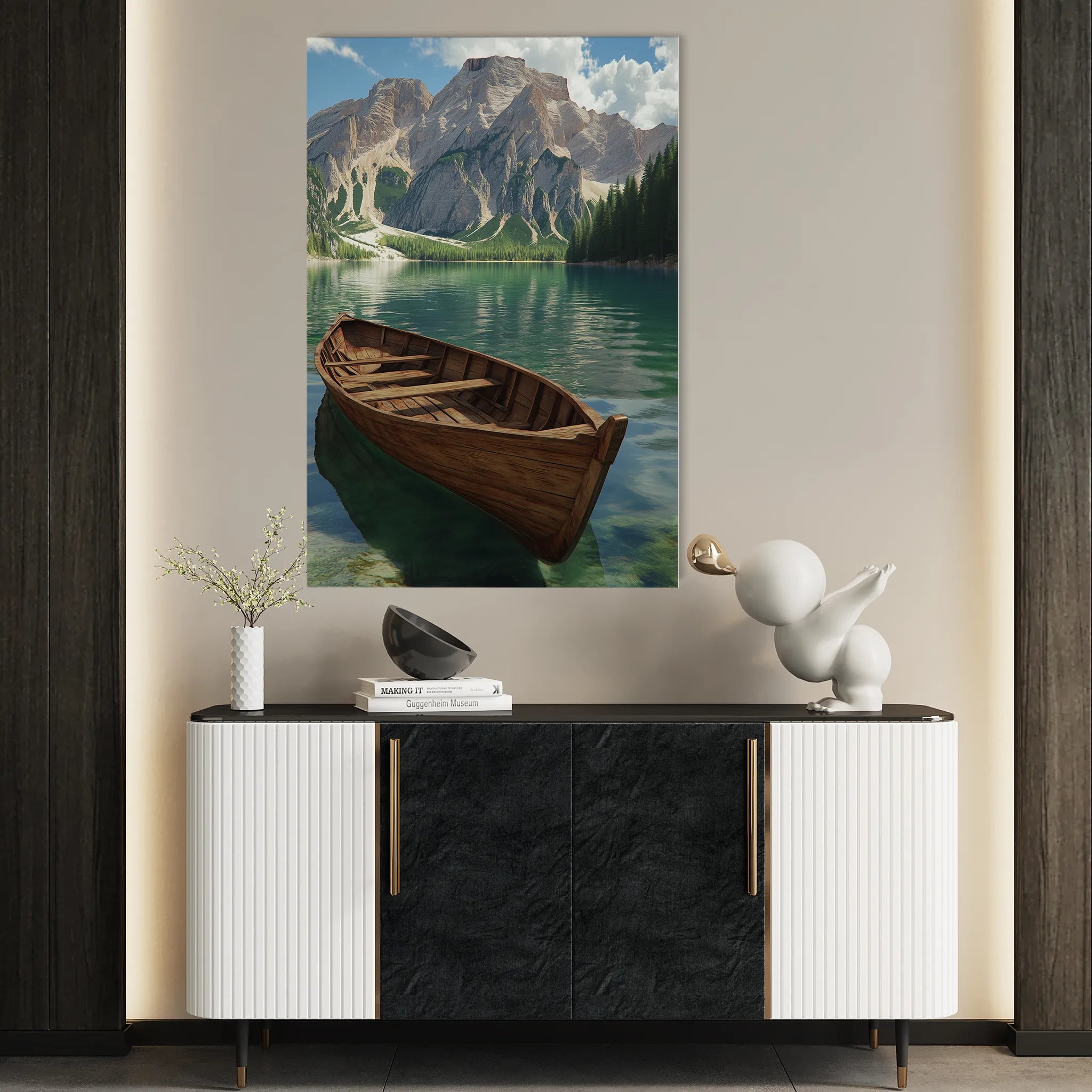 Landscape 236 Canvas Art 18" x 24" / 45 x 60 cm / Black