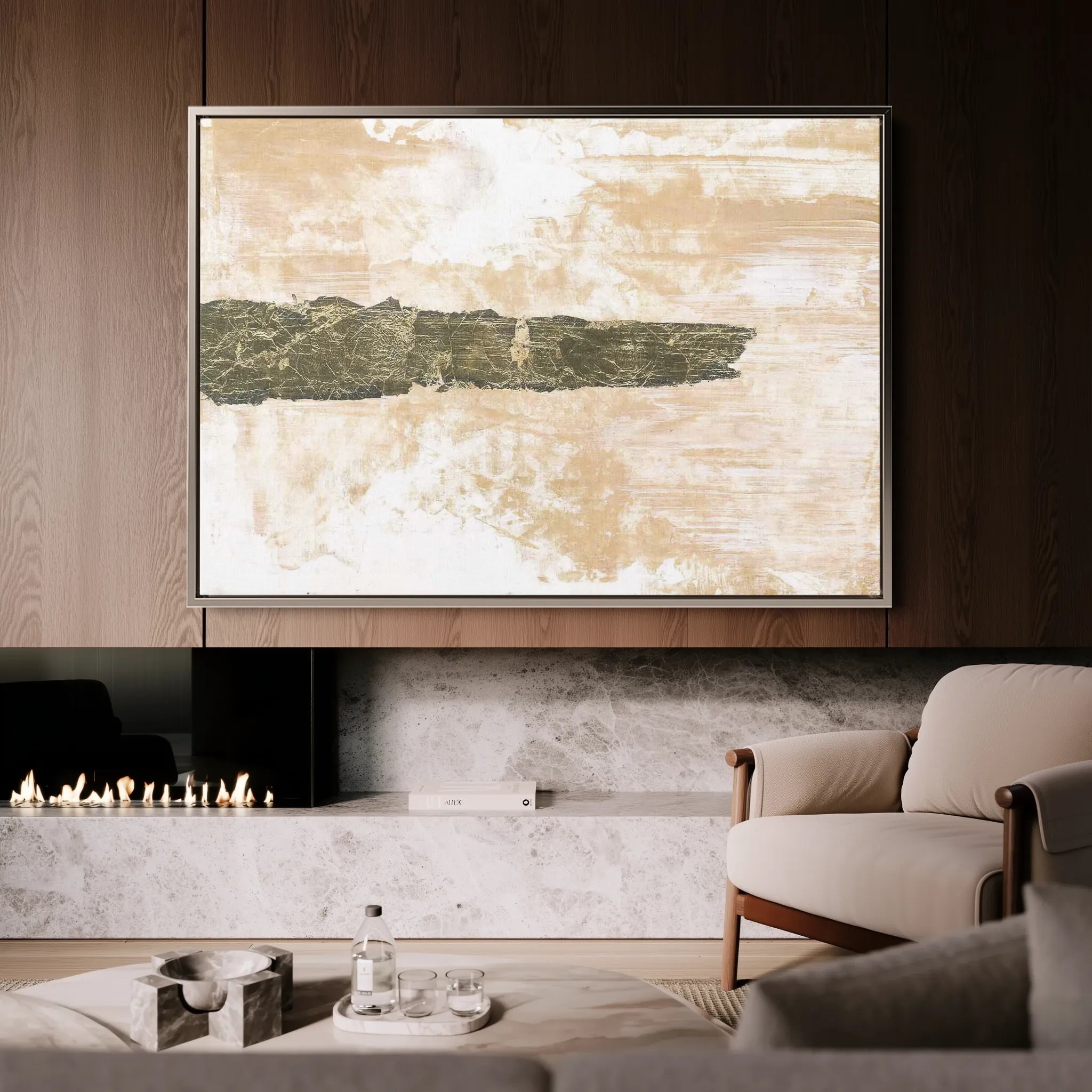 Abstract 237 Canvas Art 18" x 24" / 45 x 60 cm / Black