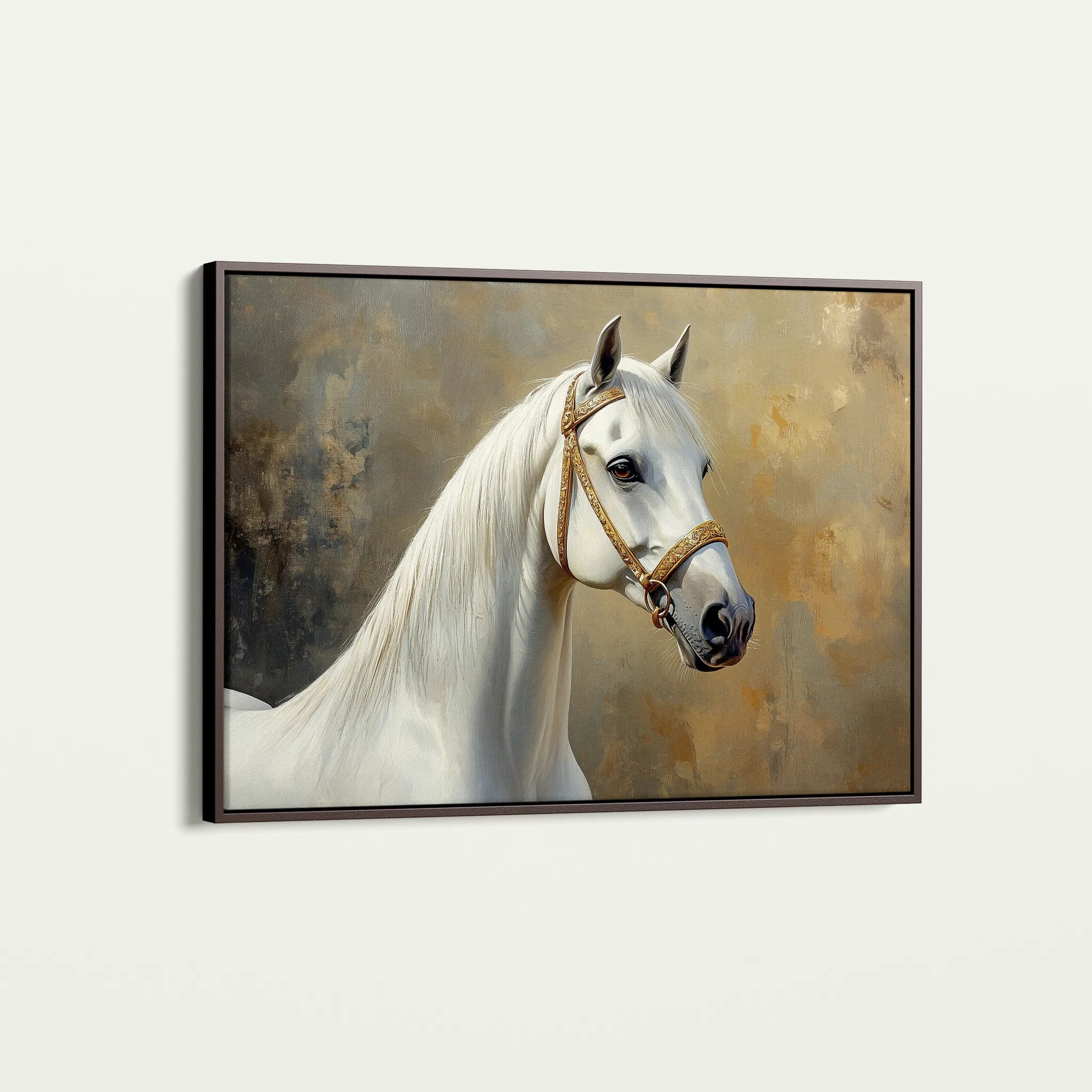 Horses 237 Canvas Art 18" x 24" / 45 x 60 cm / Black