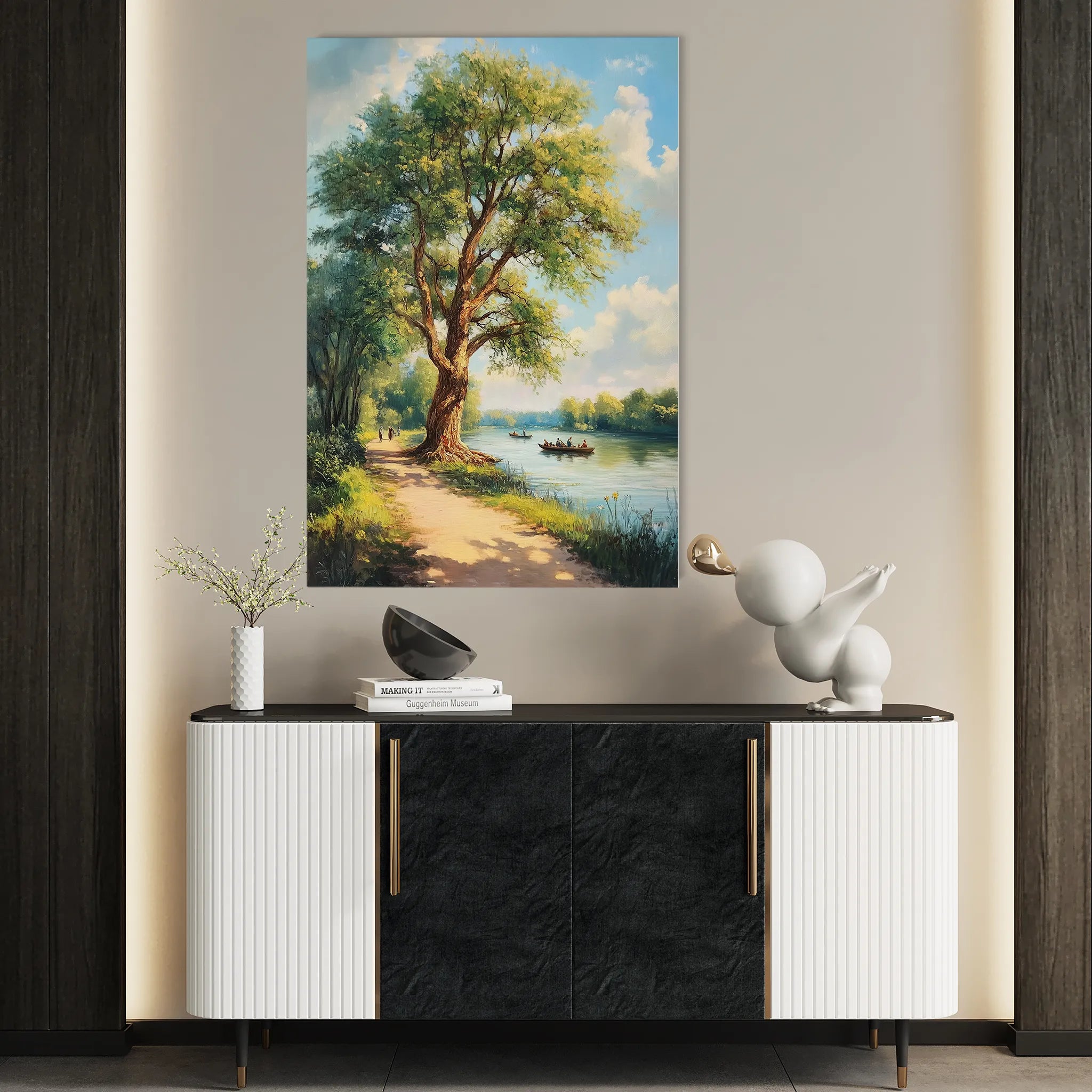 Landscape 237 Canvas Art 18" x 24" / 45 x 60 cm / Black