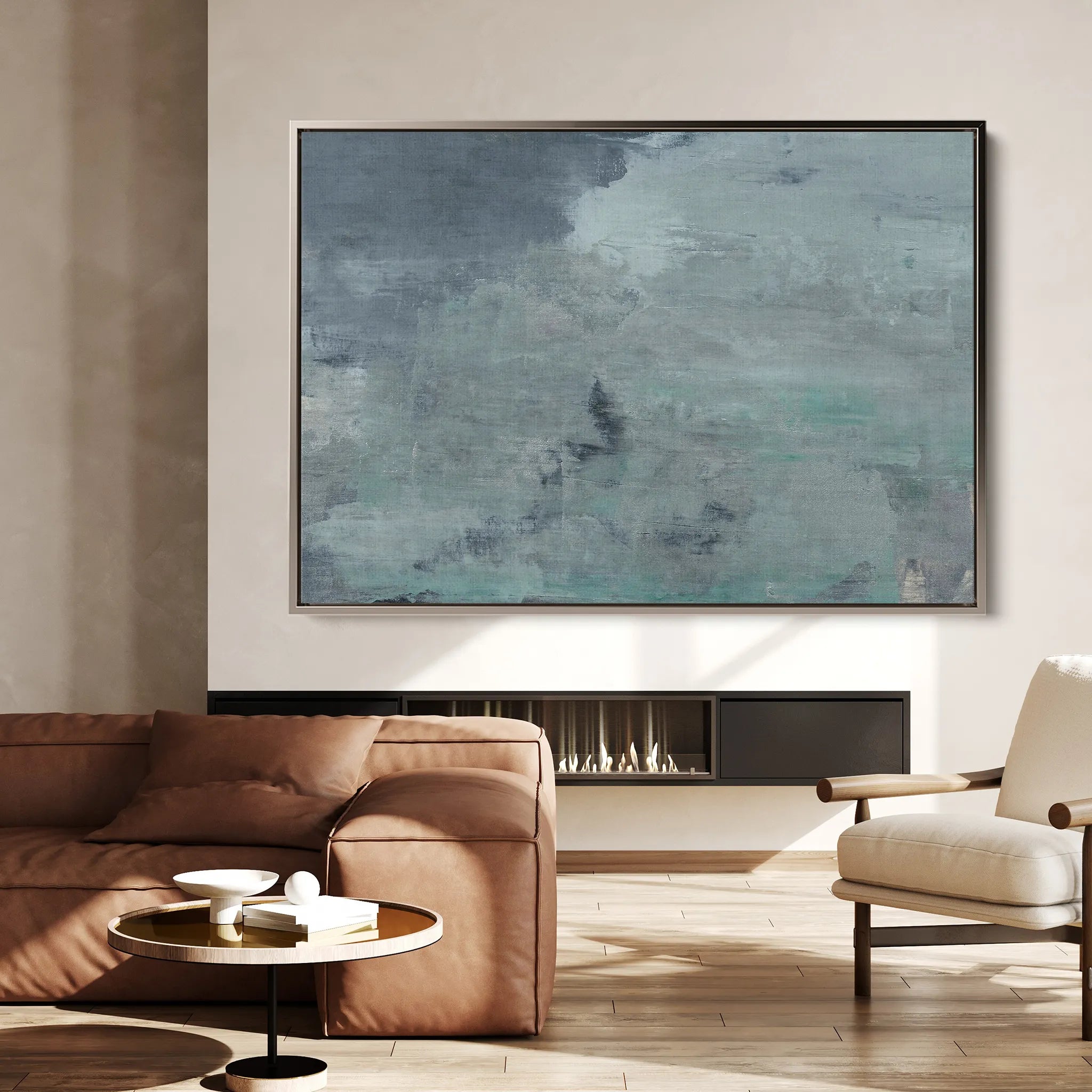Abstract 238 Canvas Art 18" x 24" / 45 x 60 cm / Black