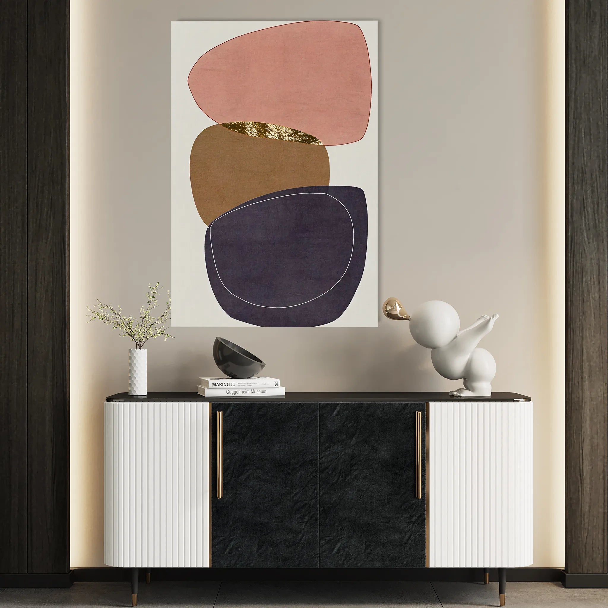 Boho 238 Canvas Art 18" x 24" / 45 x 60 cm / Black
