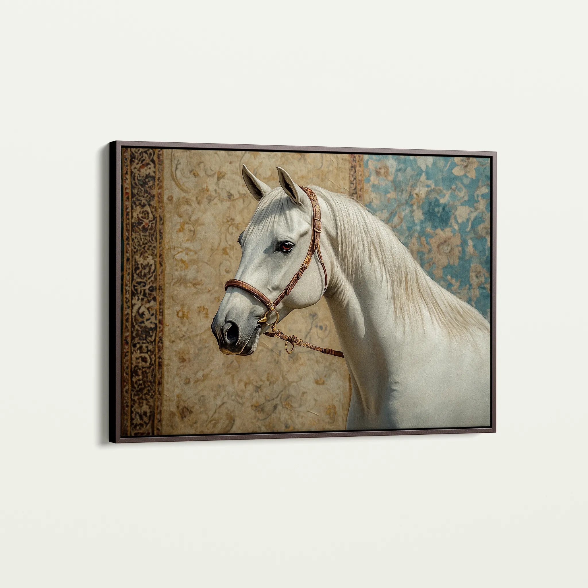 Horses 238 Canvas Art 18" x 24" / 45 x 60 cm / Black
