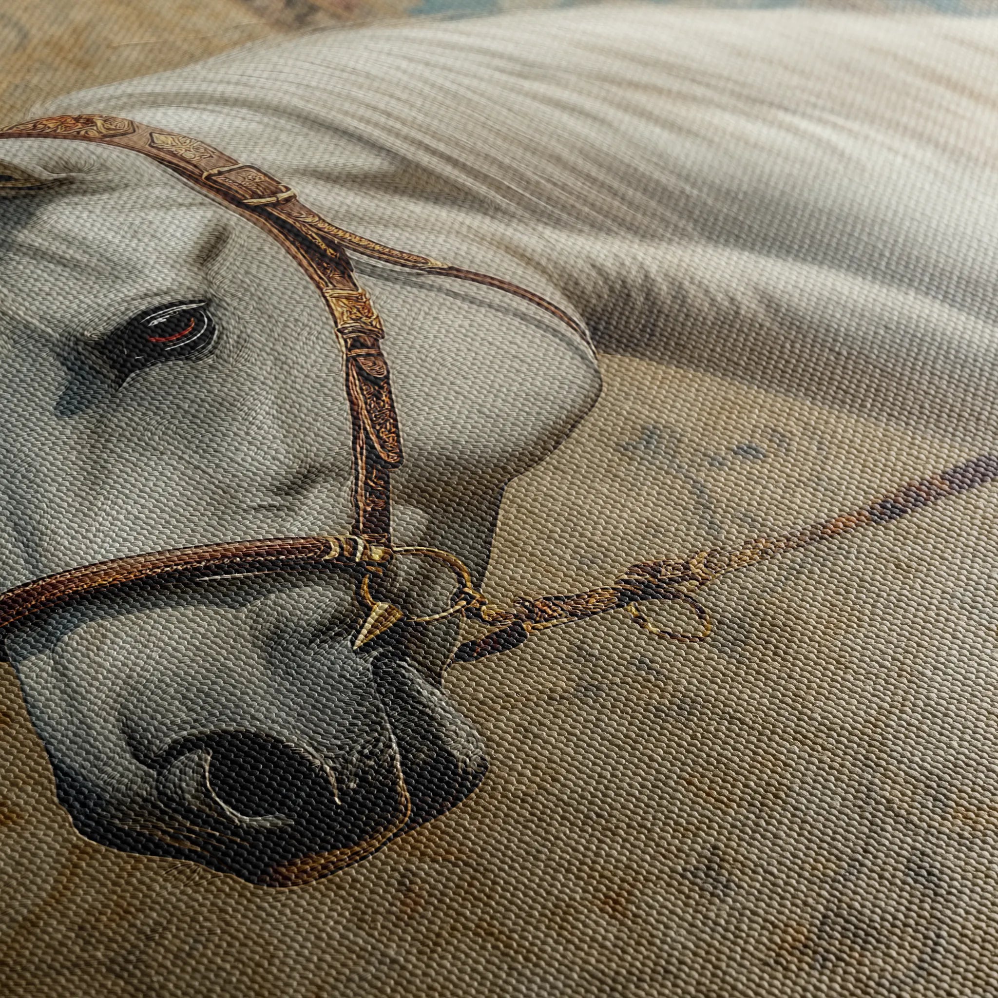 Horses 238 Canvas Art 18" x 24" / 45 x 60 cm / Black