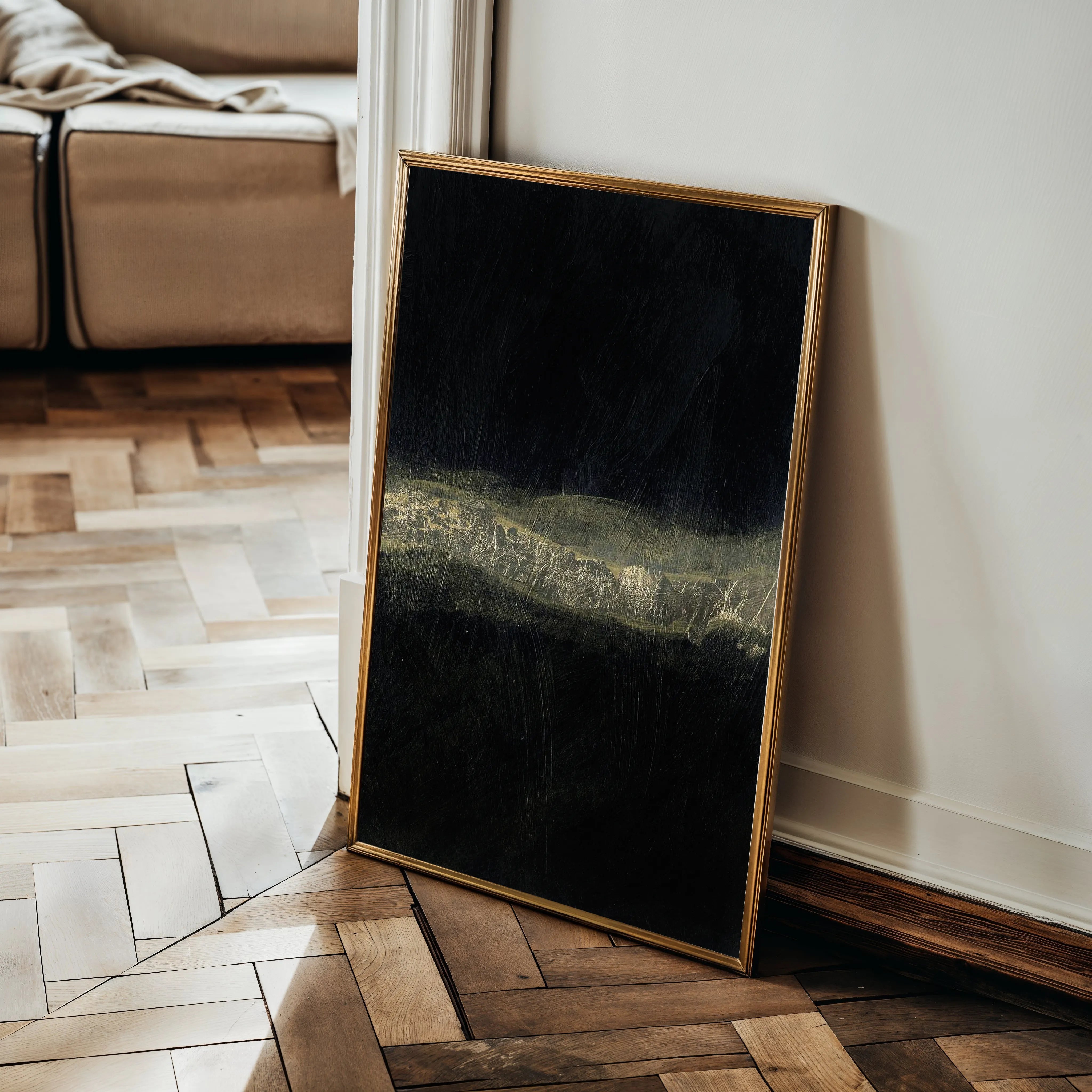 Abstract 239 Canvas Art 18" x 24" / 45 x 60 cm / Black