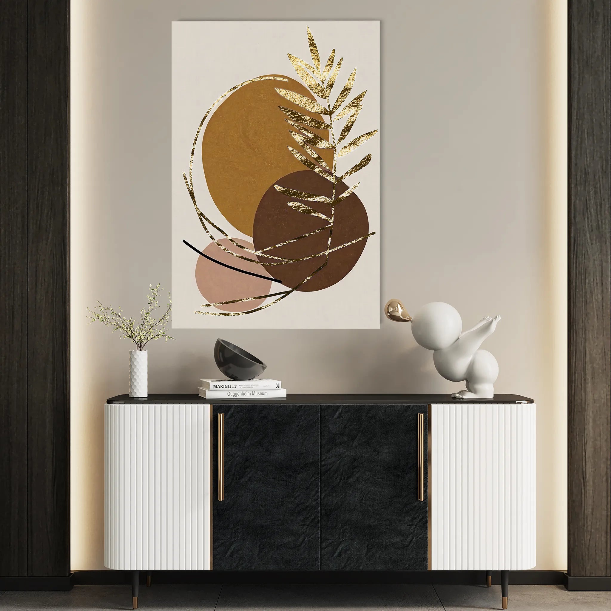 Boho 239 Canvas Art 18" x 24" / 45 x 60 cm / Black