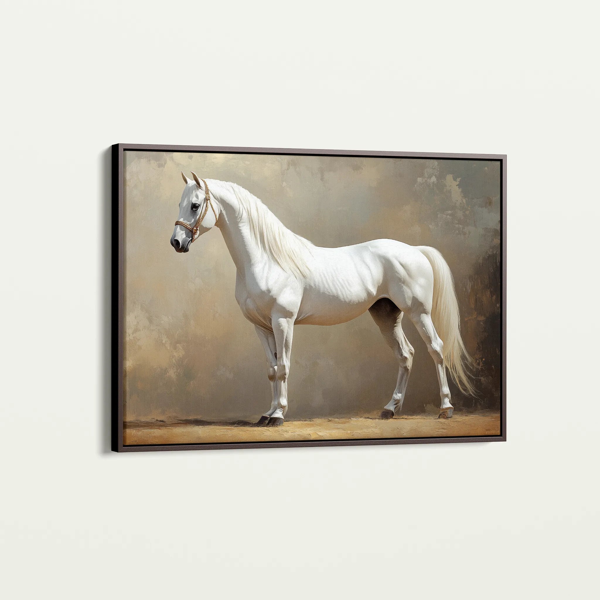 Horses 239 Canvas Art 18" x 24" / 45 x 60 cm / Black