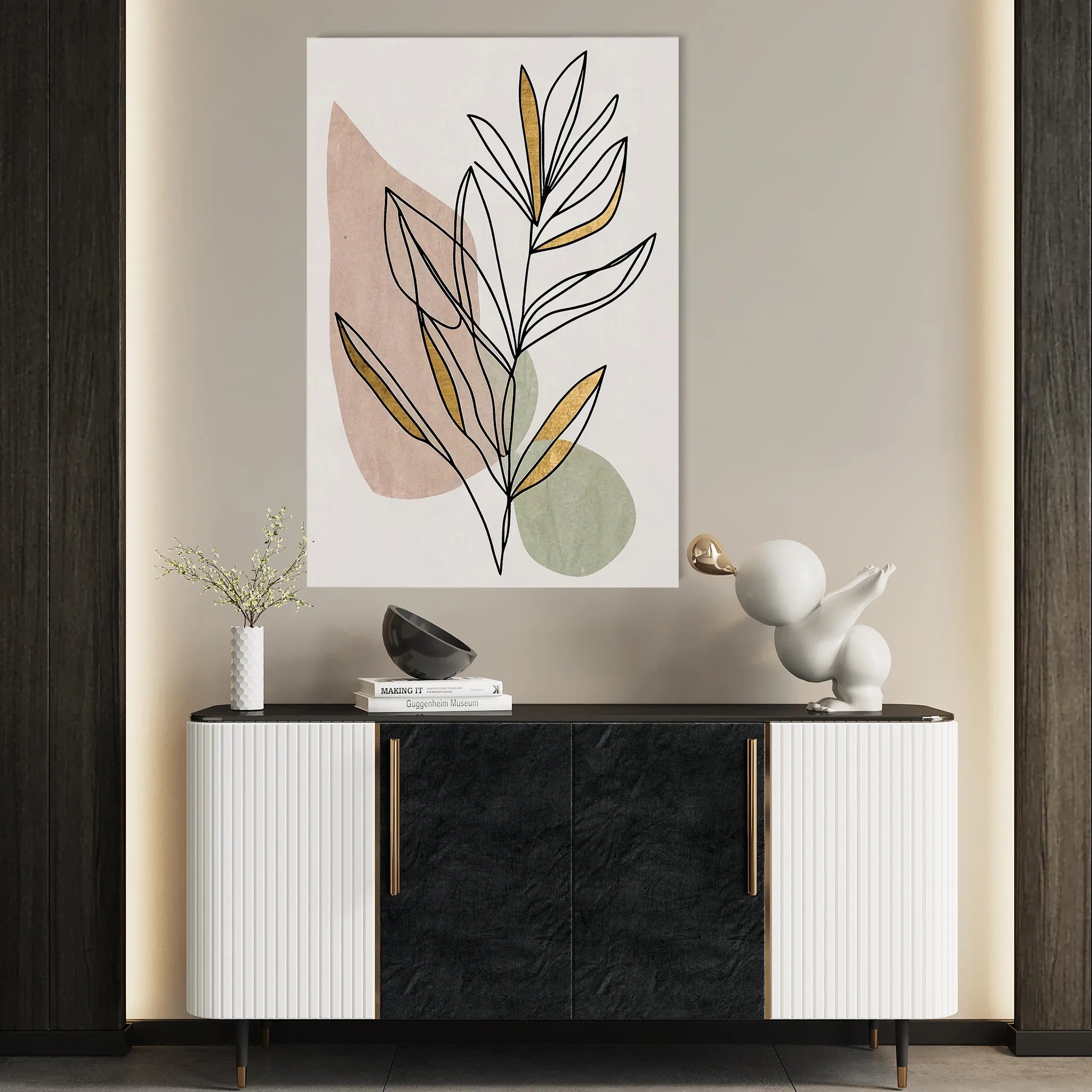 Boho 240 Canvas Art 18" x 24" / 45 x 60 cm / Black