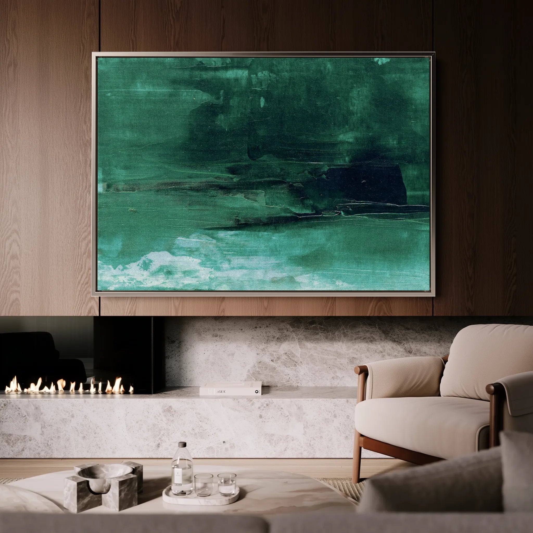 Abstract 241 Canvas Art 18" x 24" / 45 x 60 cm / Black