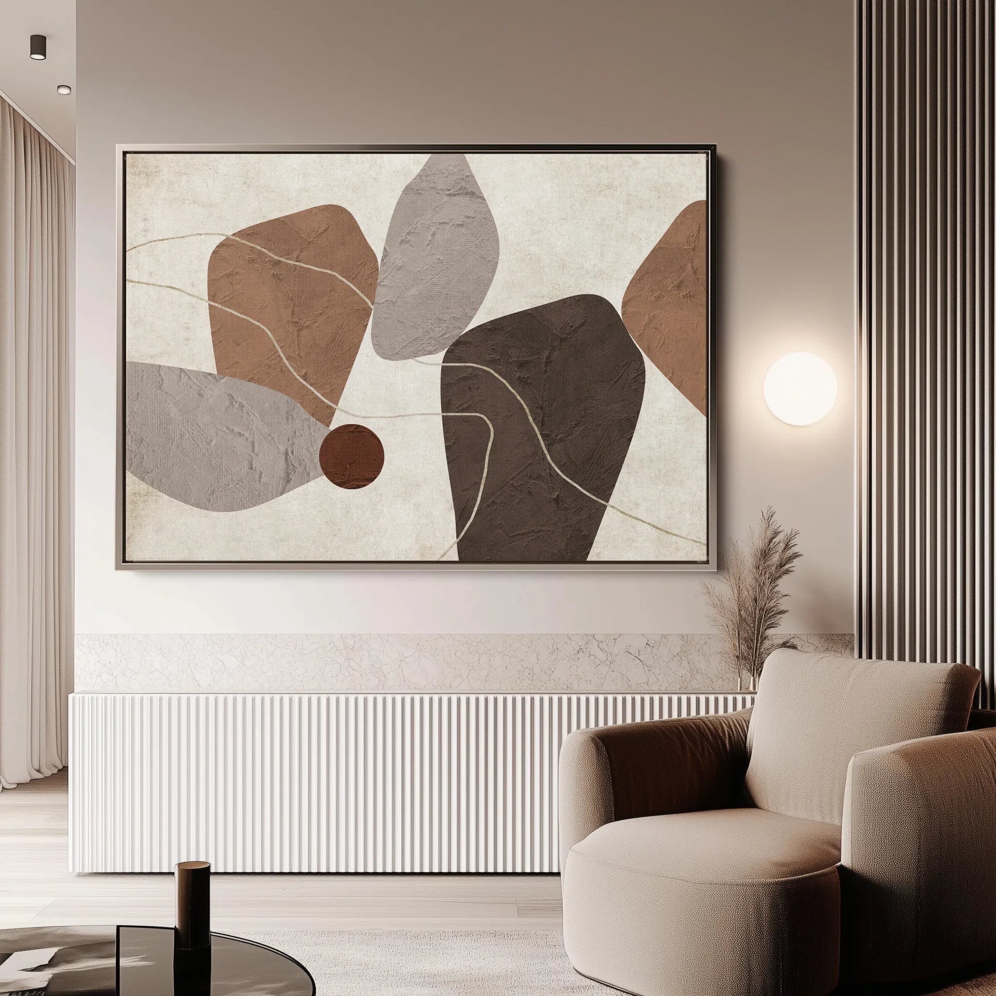 Boho 241 Canvas Art 18" x 24" / 45 x 60 cm / Black