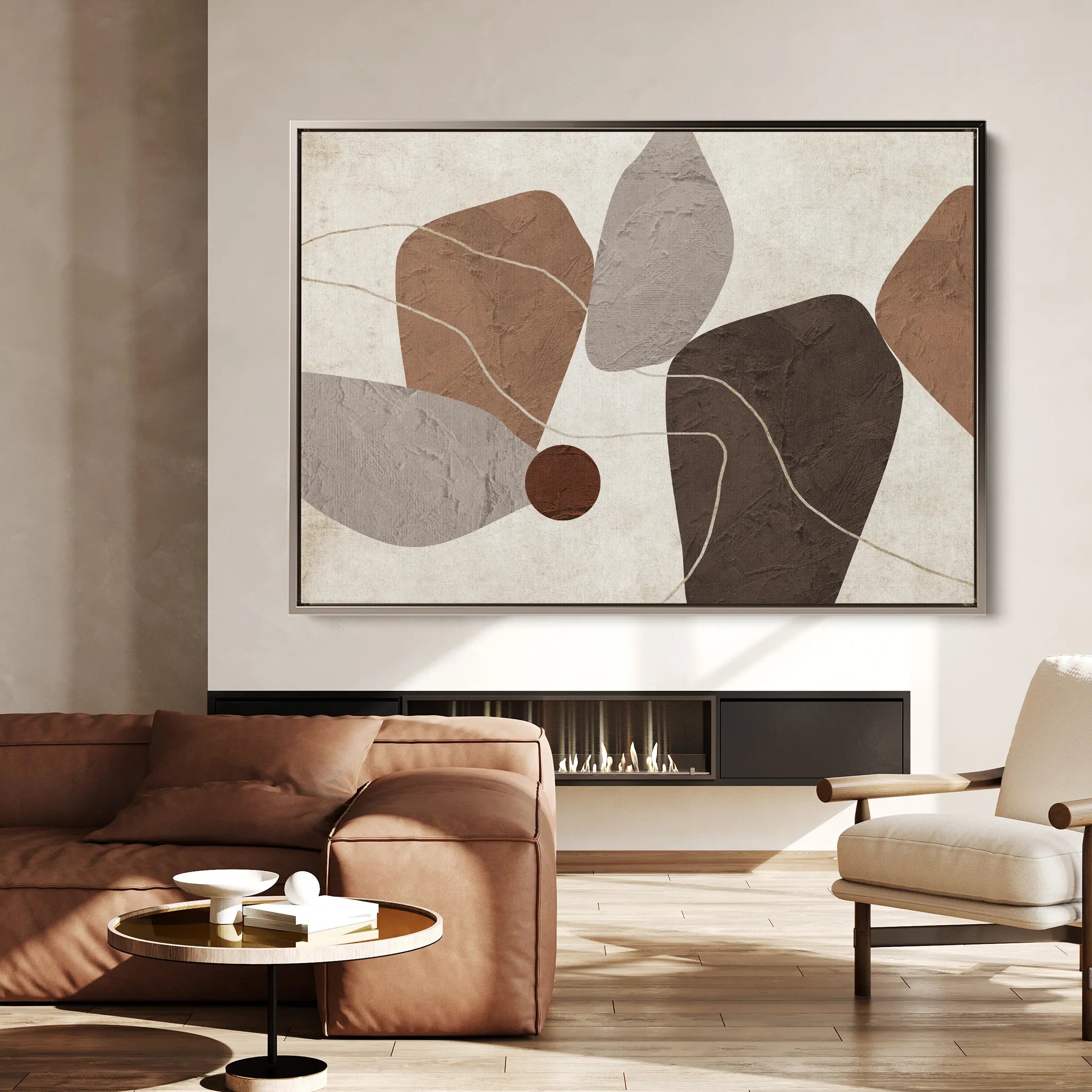 Boho 241 Canvas Art 18" x 24" / 45 x 60 cm / Black