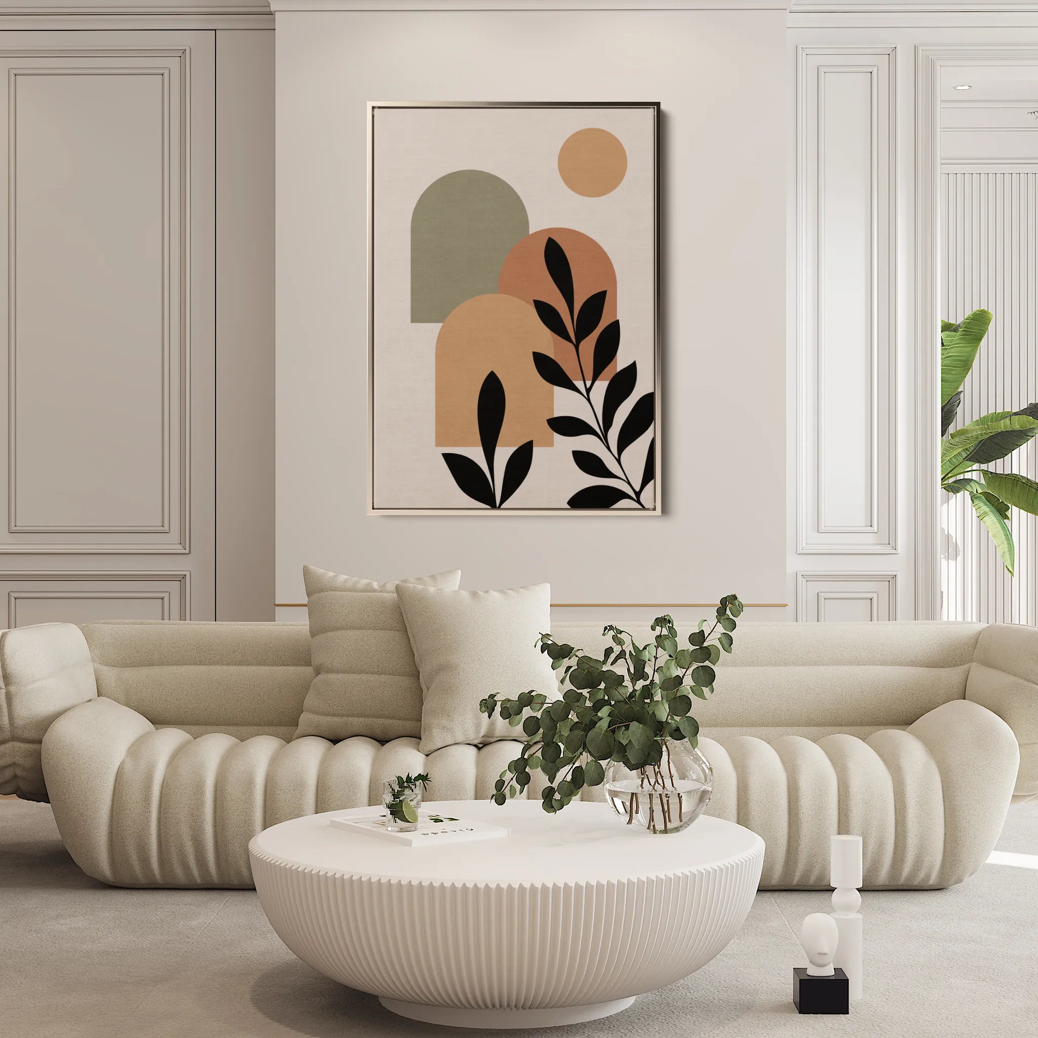 Boho 242 Canvas Art 18" x 24" / 45 x 60 cm / Black