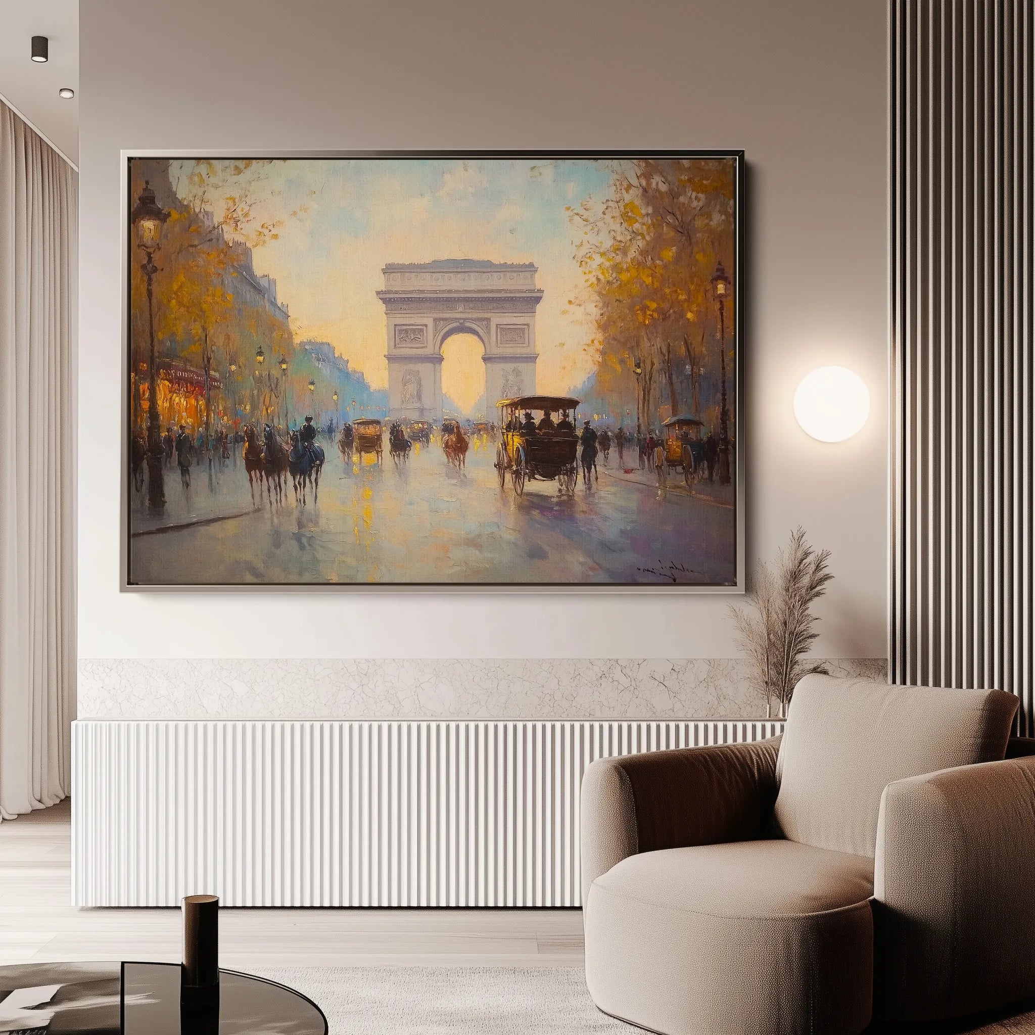 Landscape 242 Canvas Art 18" x 24" / 45 x 60 cm / Black