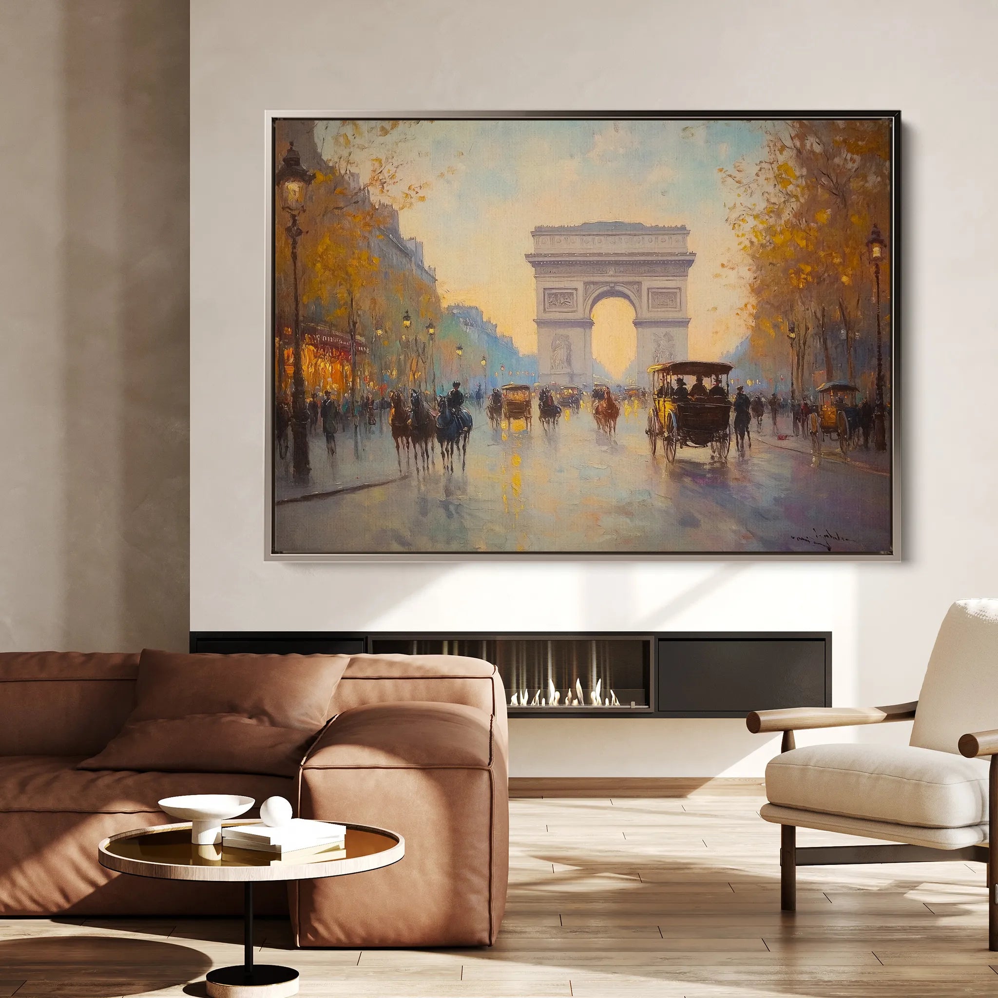 Landscape 242 Canvas Art 18" x 24" / 45 x 60 cm / Black