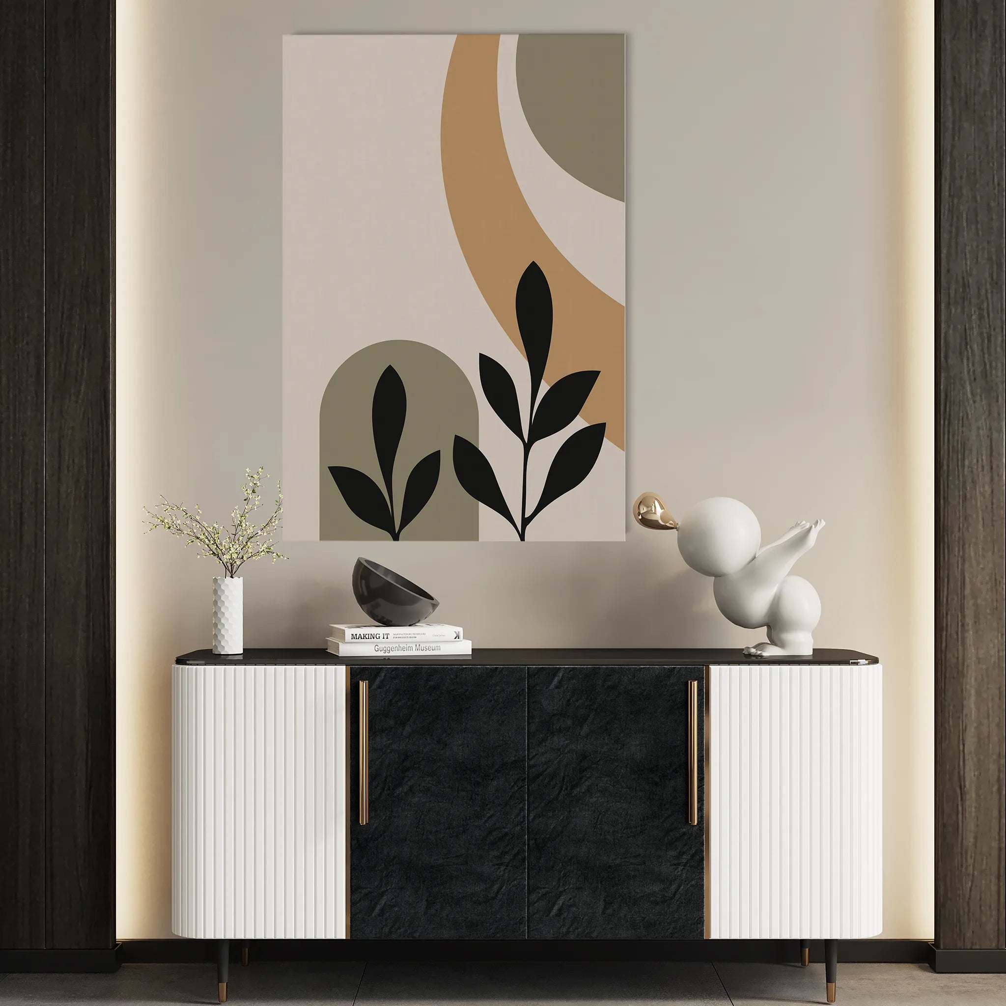 Boho 243 Canvas Art 18" x 24" / 45 x 60 cm / Black