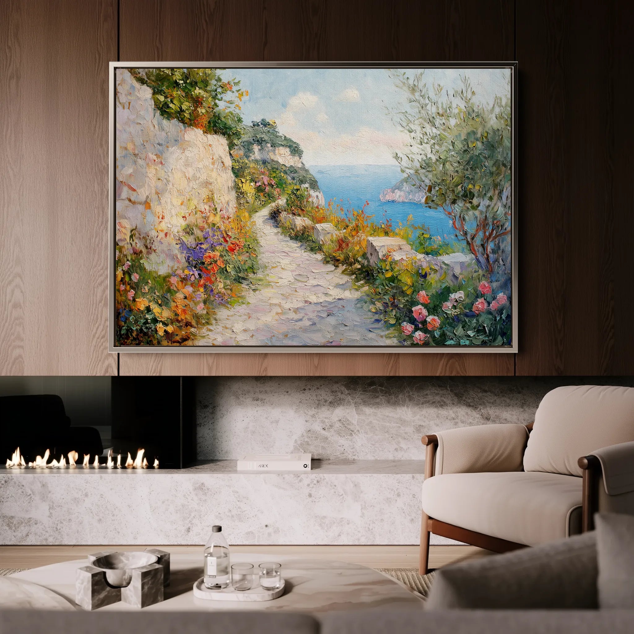 Landscape 243 Canvas Art 18" x 24" / 45 x 60 cm / Black