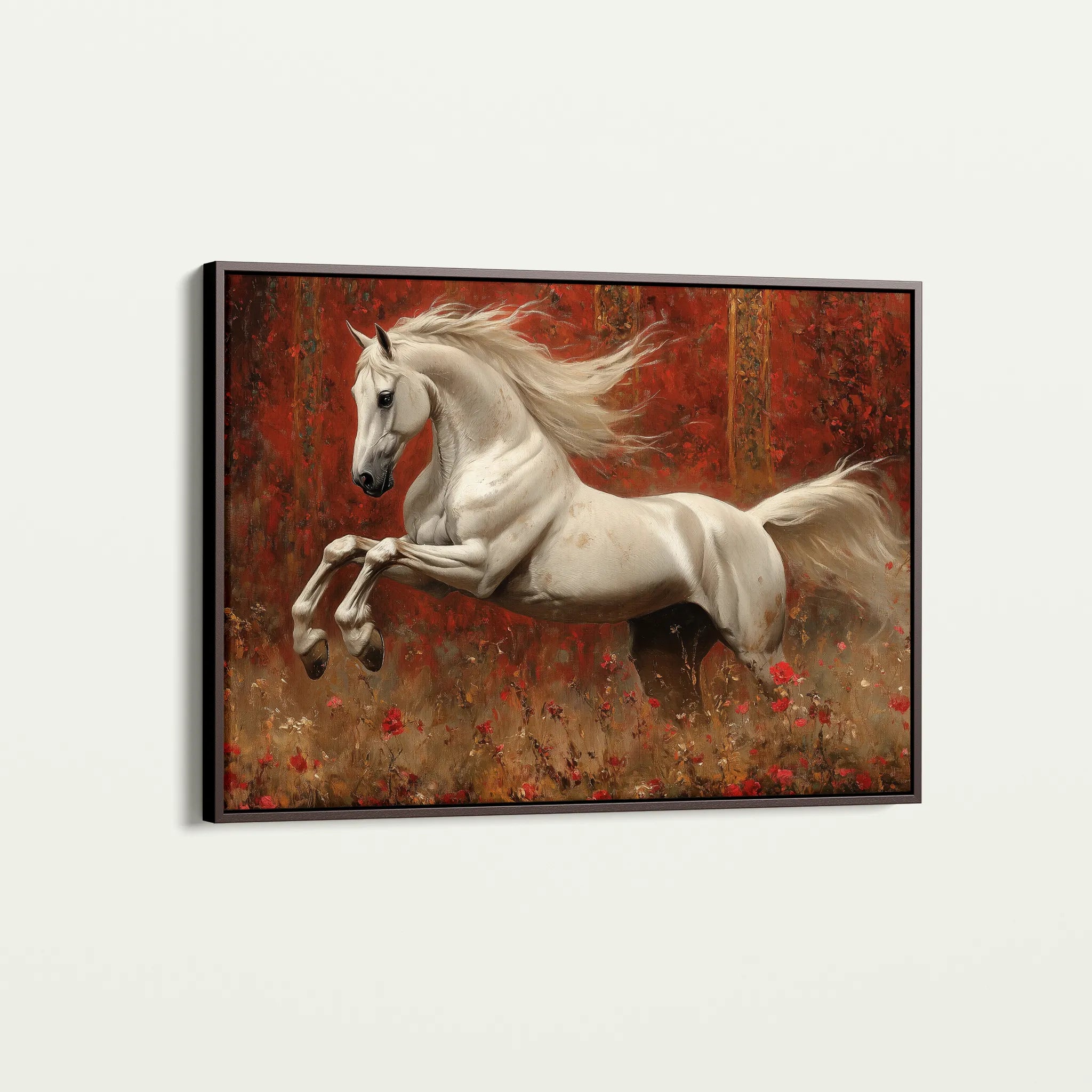 Horses 244 Canvas Art 18" x 24" / 45 x 60 cm / Black