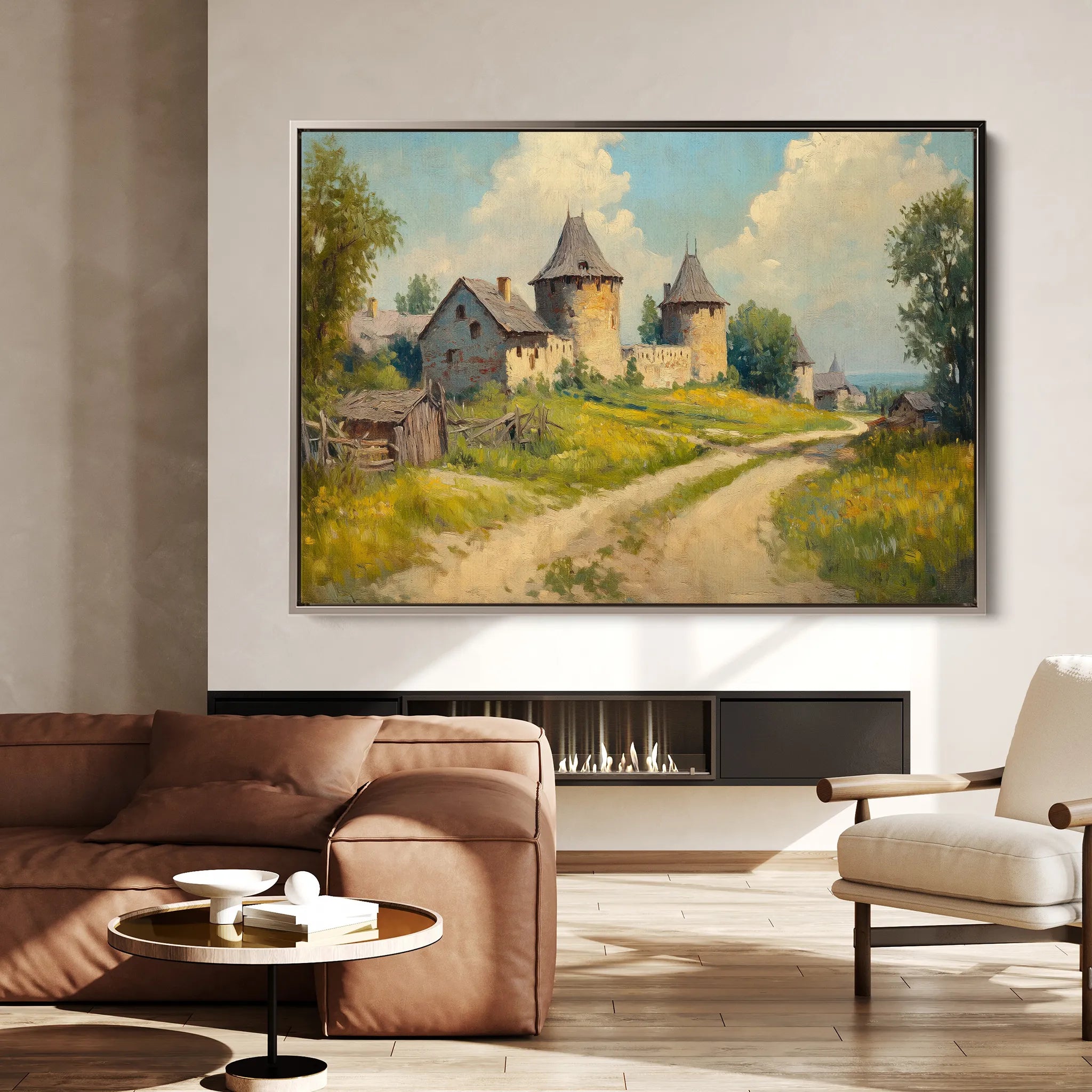 Landscape 244 Canvas Art 18" x 24" / 45 x 60 cm / Black