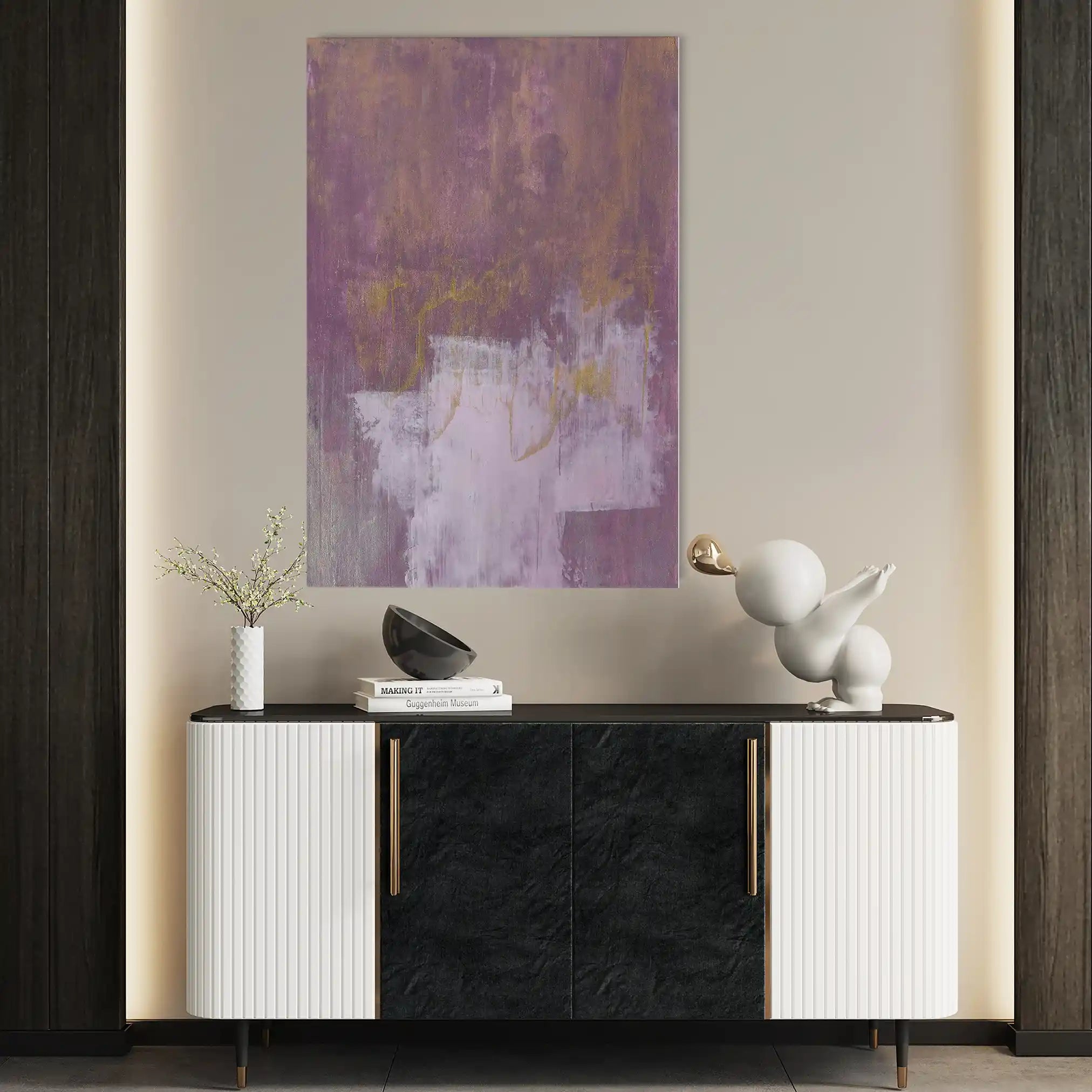 Abstract 245 Canvas Art 18" x 24" / 45 x 60 cm / Black