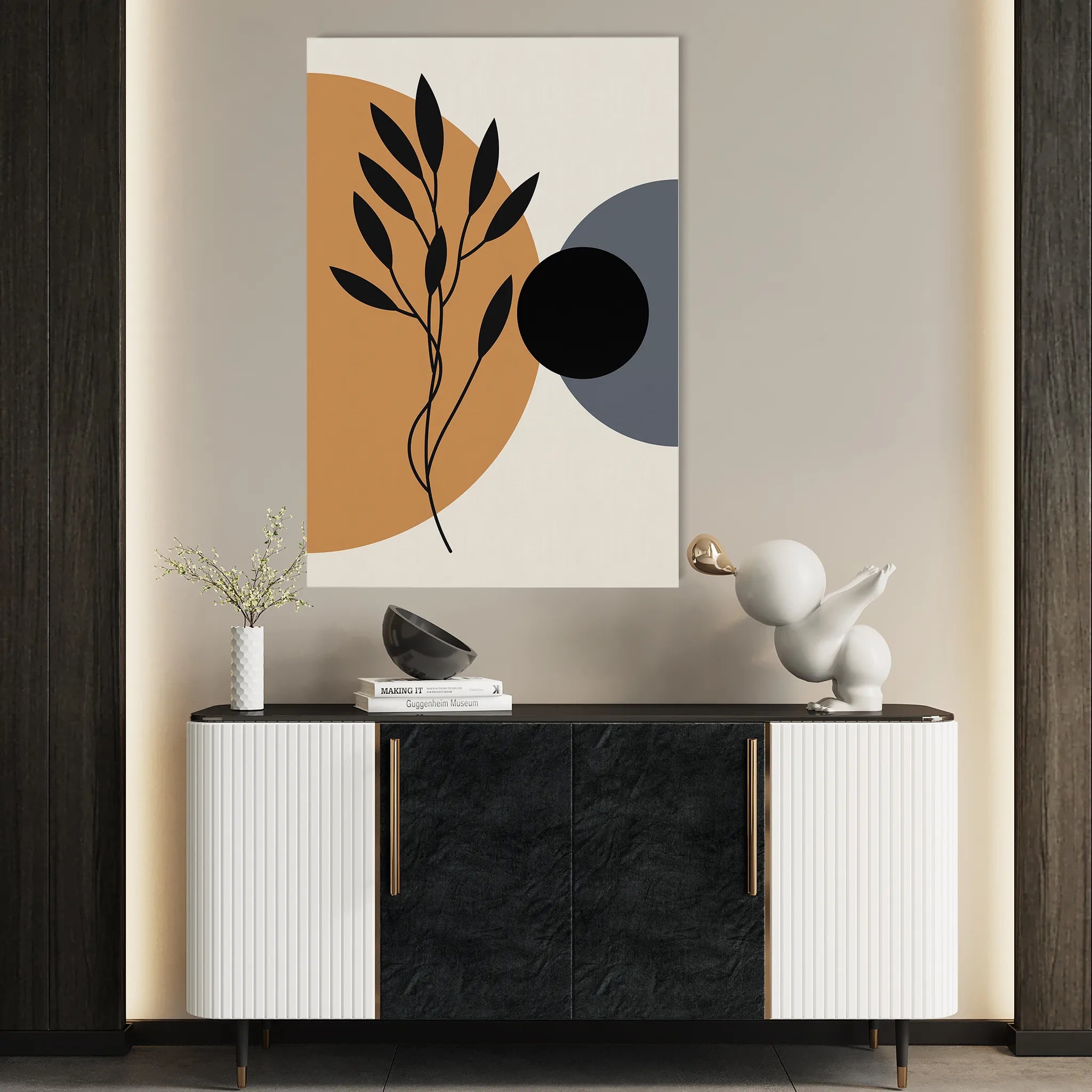 Boho 245 Canvas Art 18" x 24" / 45 x 60 cm / Black