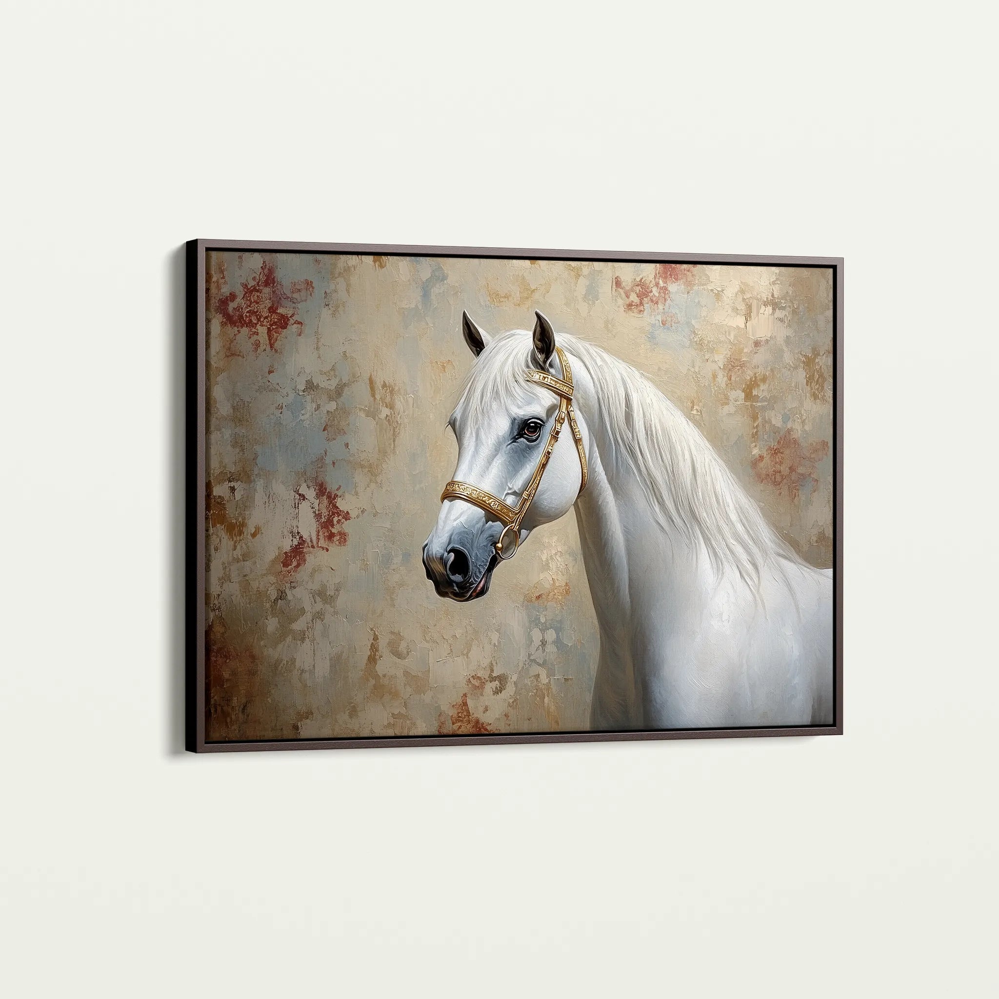 Horses 245 Canvas Art 18" x 24" / 45 x 60 cm / Black