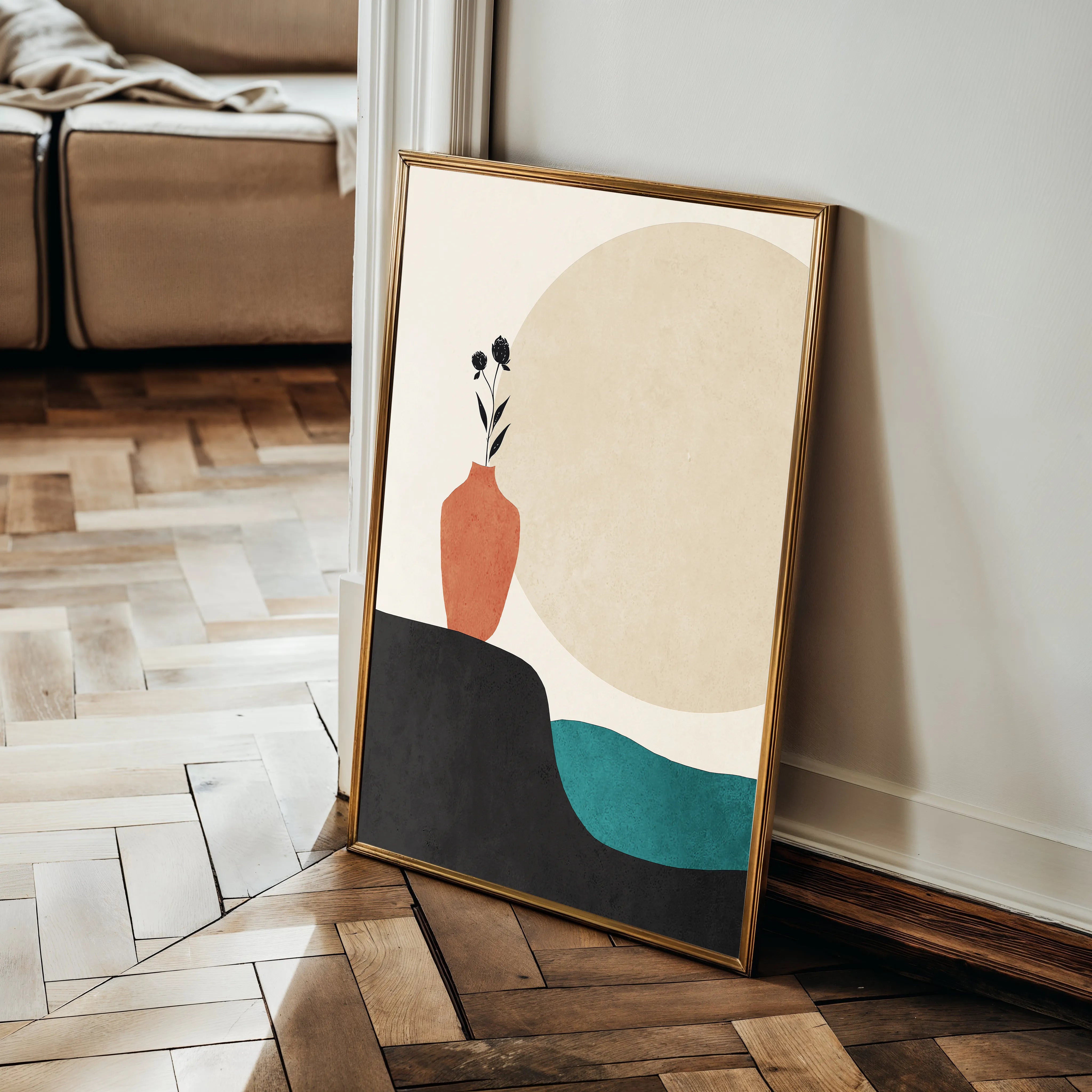 Boho 247 Canvas Art 18" x 24" / 45 x 60 cm / Black