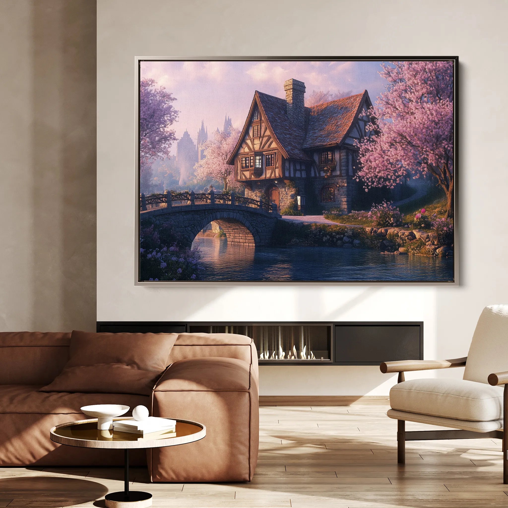 Landscape 247 Canvas Art 18" x 24" / 45 x 60 cm / Black